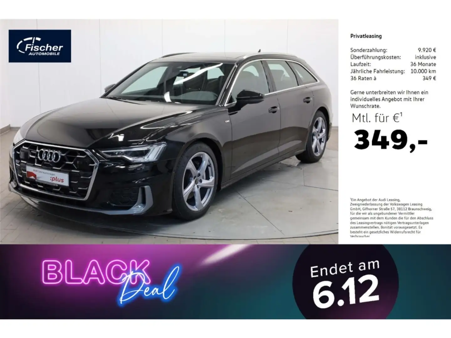Audi A6 Avant 45 TDI quattro S line P-Dach/Matrix/RFK Schwarz - 1