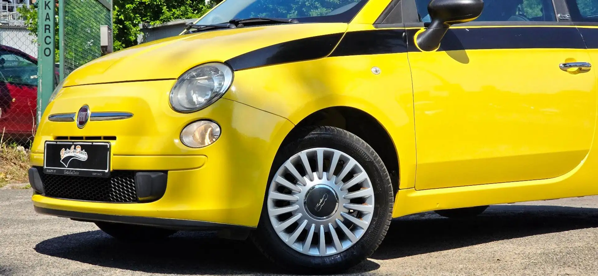 Fiat 500 CABRIO*KLIMA*PDC*ALLWETTER*105 TKM*GEPFLEGT* Gelb - 1