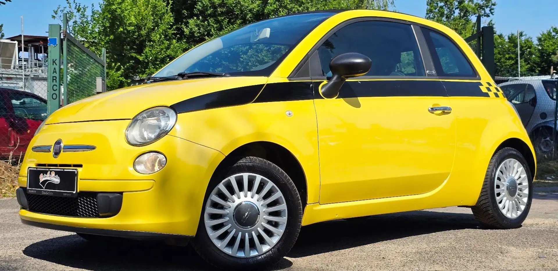 Fiat 500 CABRIO*KLIMA*PDC*ALLWETTER*105 TKM*GEPFLEGT* Gelb - 2