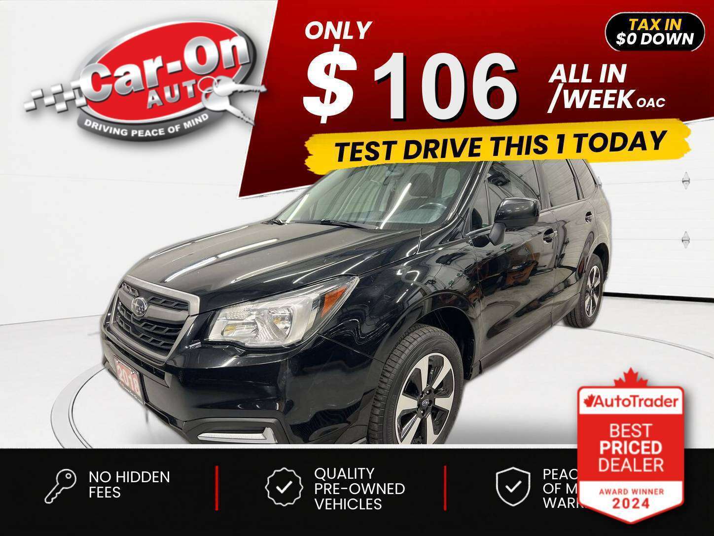 Black 2018 Subaru Forester SUV / Crossover All-Wheel Drive Automatic