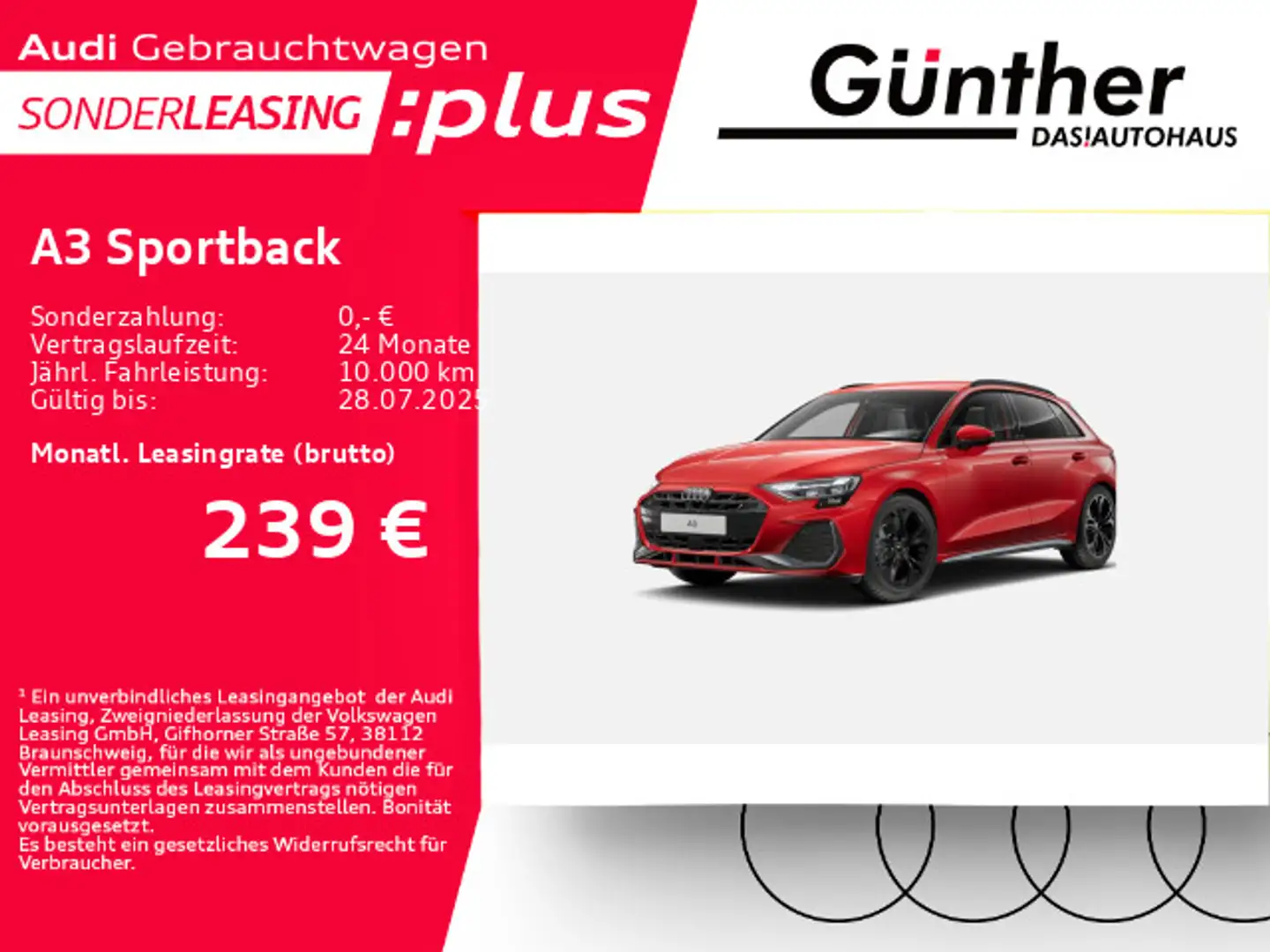 Audi A3 30 TFSI S LINE+WINTERRÄD+AHK+KAMERA Rot - 1