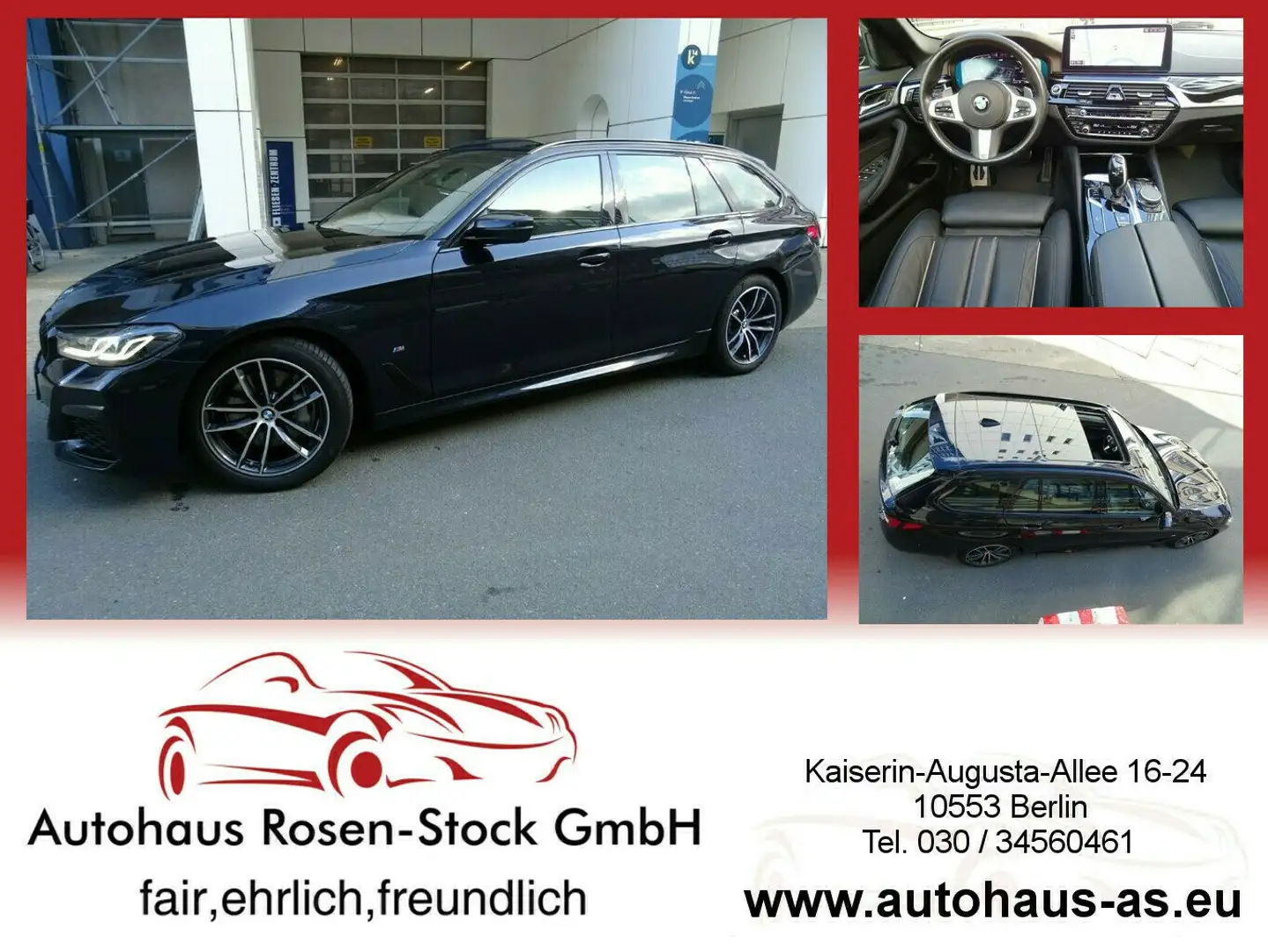 BMW 530 530d Touring xDrive M-Sport,Autom,Leder,ACC,AHK Noir - 1