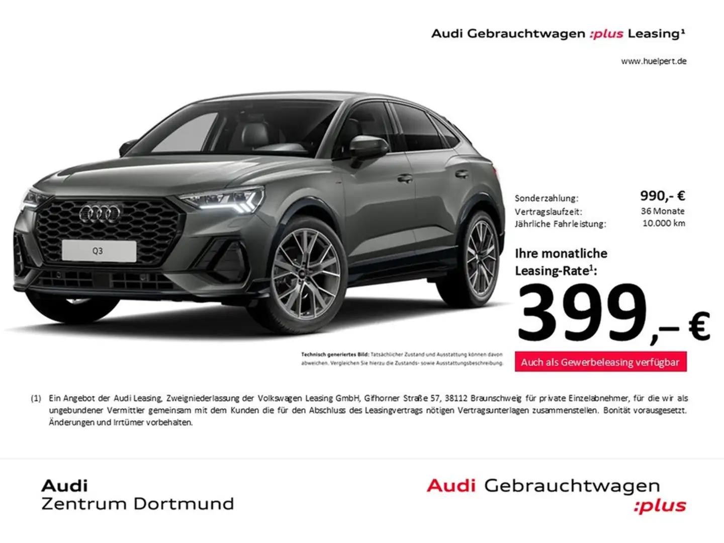 Audi Q3 Sportback 35 S LINE BLACKPAK AHK CAM ACC LM20 Grau - 1