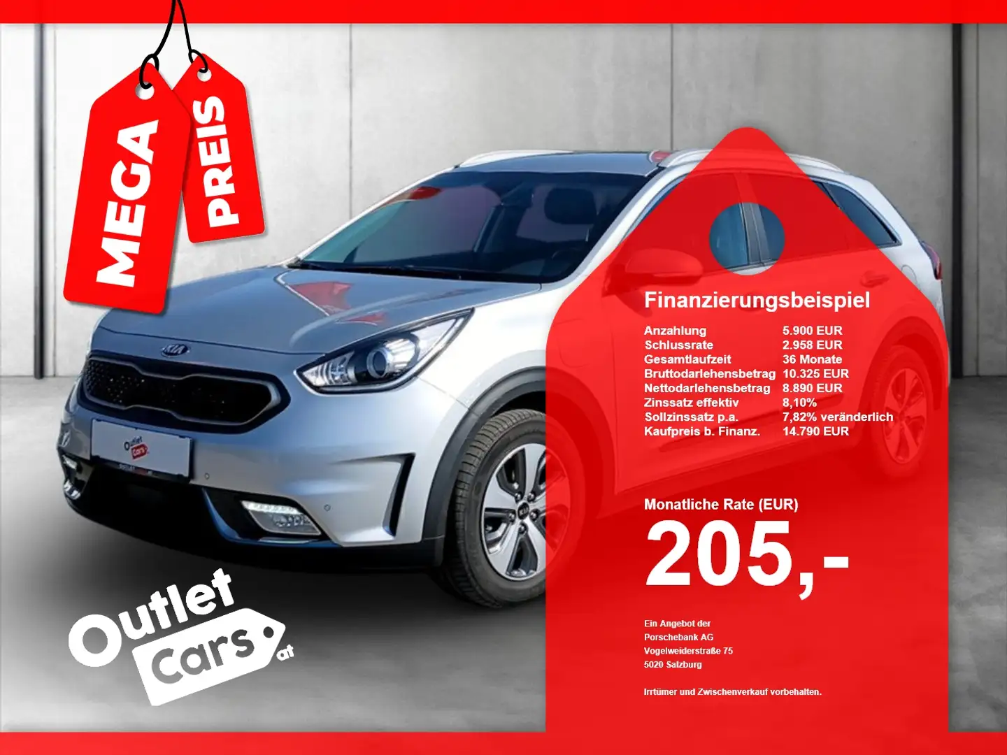 Kia Niro 1.6 Gold Aut. ASSIST+CARPLAY+LEDER+NAV+RADAR Silber - 1
