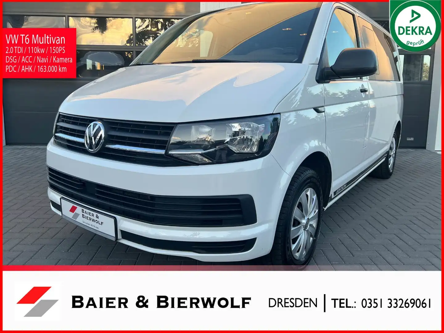 Volkswagen T6 Multivan Edition 150PS DSG ACC Standh AHK Kam Bianco - 1