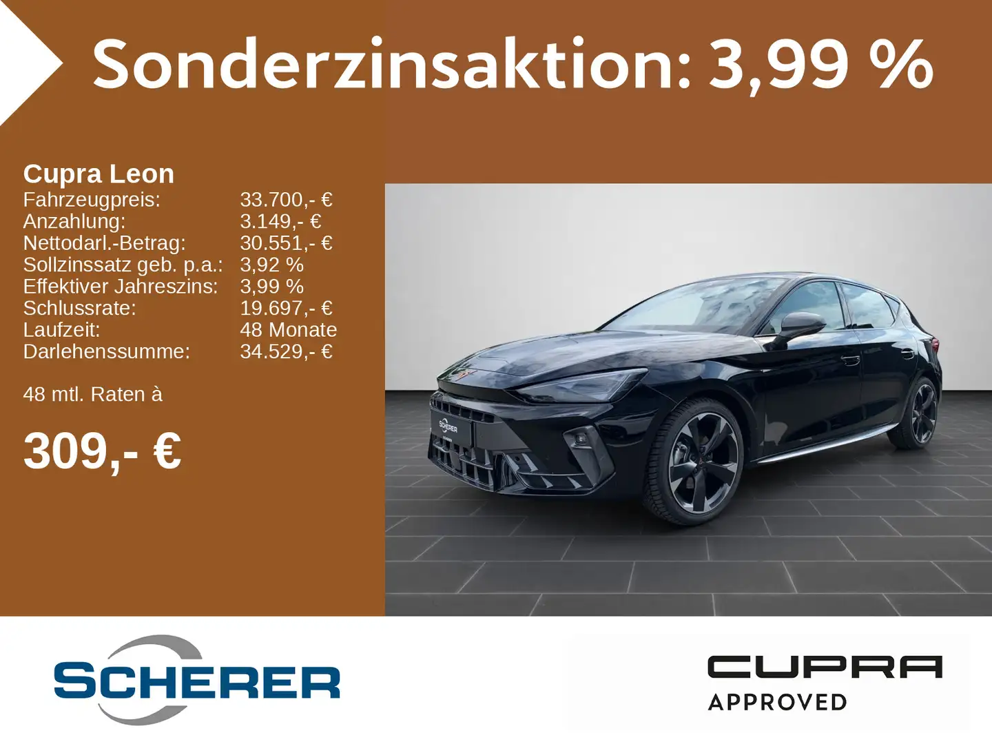 CUPRA Leon 1.5 eTSI DSG NEUES MODELL SENNHEISER NAVI V Zwart - 1