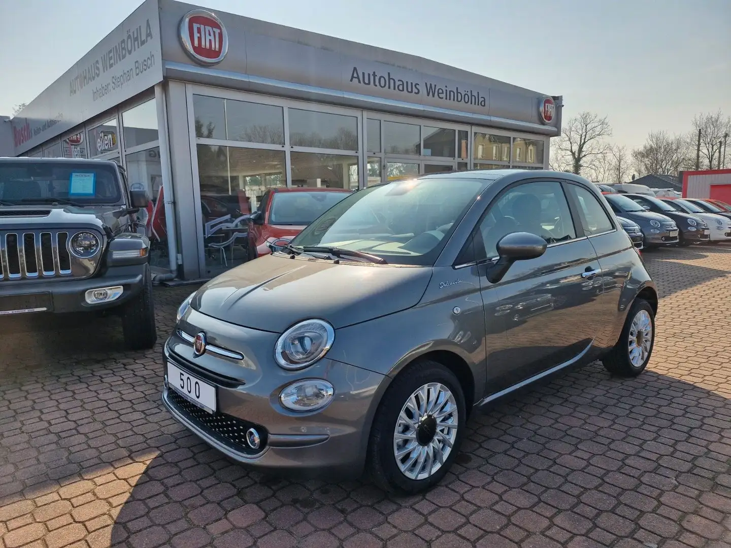 Fiat 500 Dolcevita-el. Schiebedach- LM Grau - 1