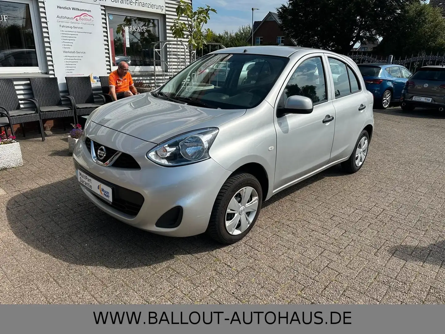 Nissan Micra Visia*2.HAND*KLIMA*SHZ*TÜV/AU NEU*GARANTIE Silber - 2