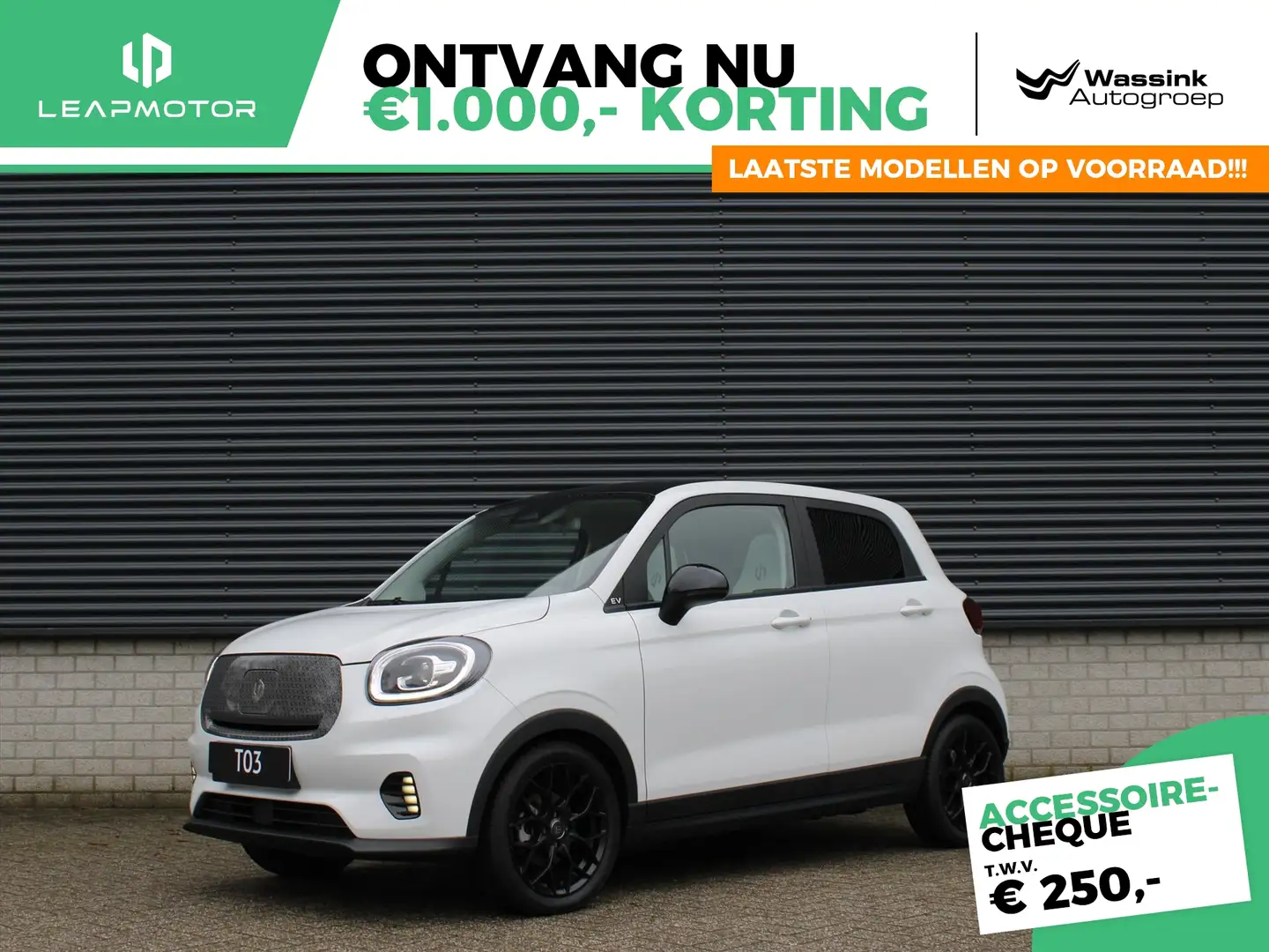 Leapmotor T03 EV 37,3 kWh 95pk Design I Bruut Edition I Leerpakk Wit - 1