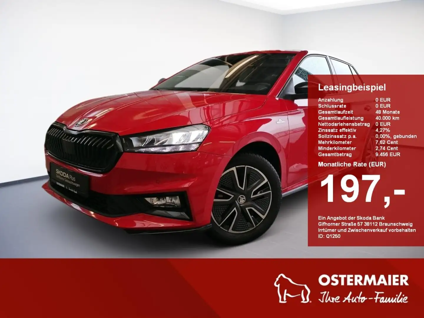 Skoda Fabia Monte Carlo 1.0TSI DSG.NAV.LED.KAM.SHZ.GRA.SignA.L Rot - 1