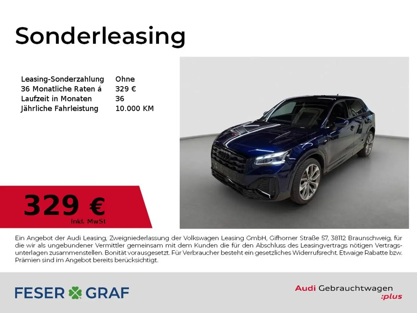 Audi Q2 40 TFSI qu S Line Int Navi,Leder,Matrix,AHK Blau - 1