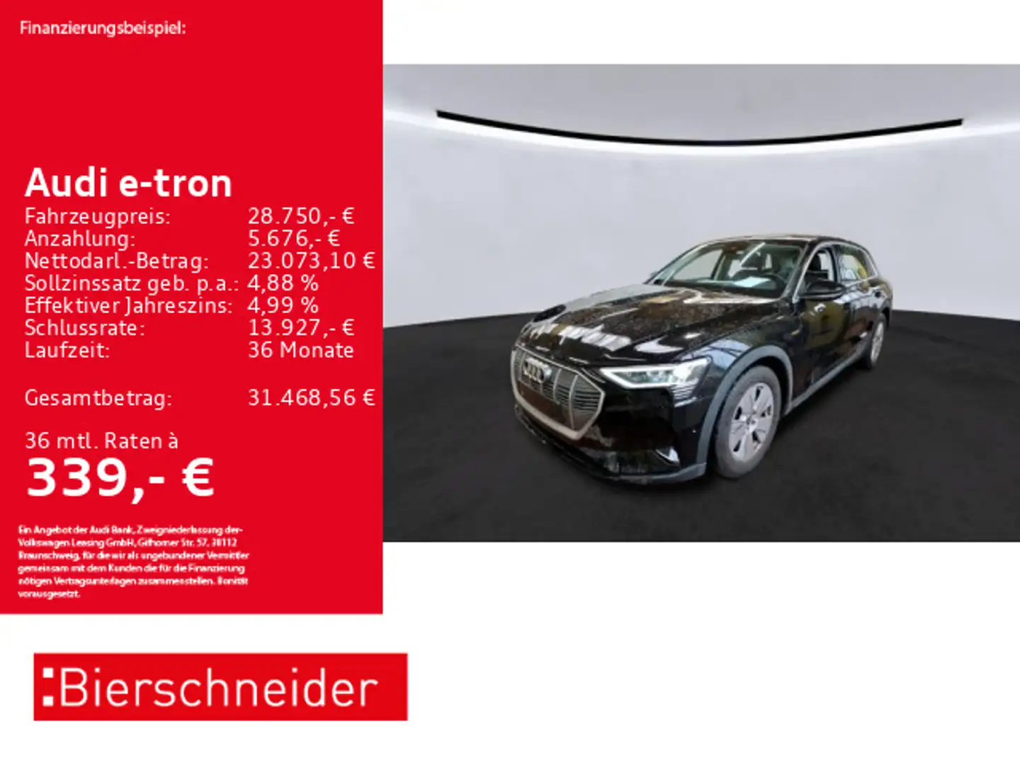 Audi e-tron 55 LED NAVI SHZ CAM Negro - 1