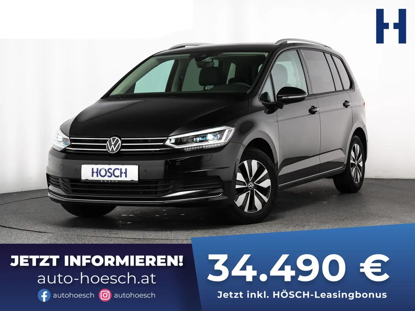 Volkswagen Touran 1.5 TSI Comfortline Aut. 7-Sitzer AHK ACC IQ LIGHT Schwarz - 1