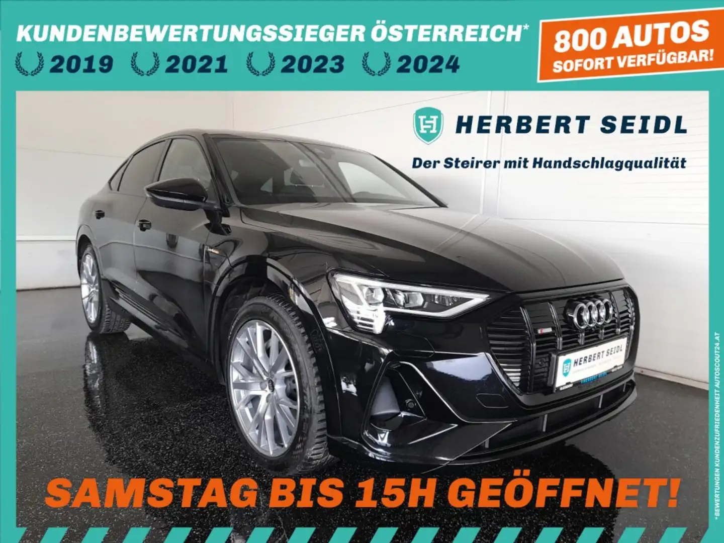 Audi e-tron SB 50 quattro S-LINE BLACK *NP: € 103.306,- / LEDER / MATRIX-LED / 21 ZOLL / HEAD-UP / ASS PAKETE TOUR & STADT* Schwarz - 1