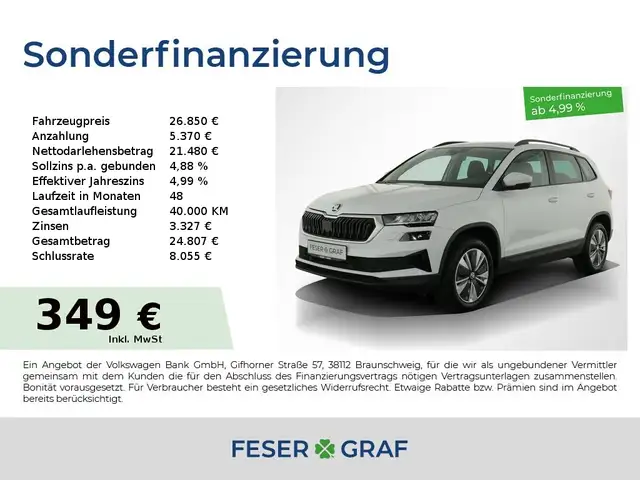 Skoda Karoq 1.5TSI Ambition LED ACC DAB PDC RearView