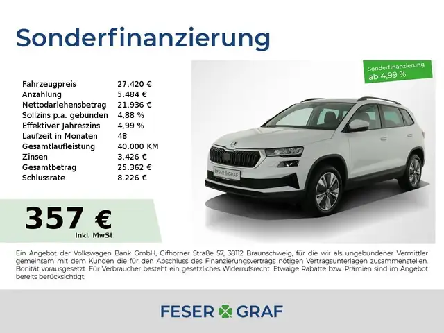 Skoda Karoq 1.5TSI Ambition LED ACC DAB PDC RearView