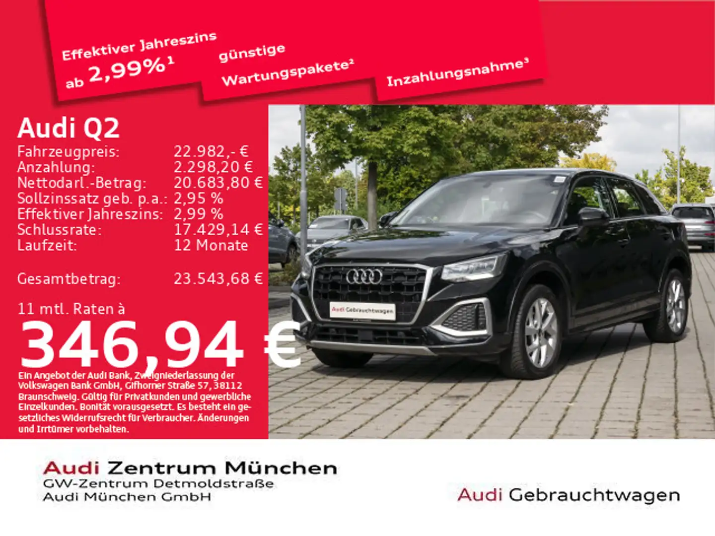 Audi Q2 35 TFSI S tronic ACC/Navi/LED/GRA Noir - 1