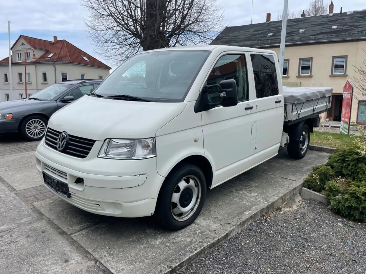 Volkswagen T5 1,9 TDI Doka  Pritsche+Plane Blanco - 1