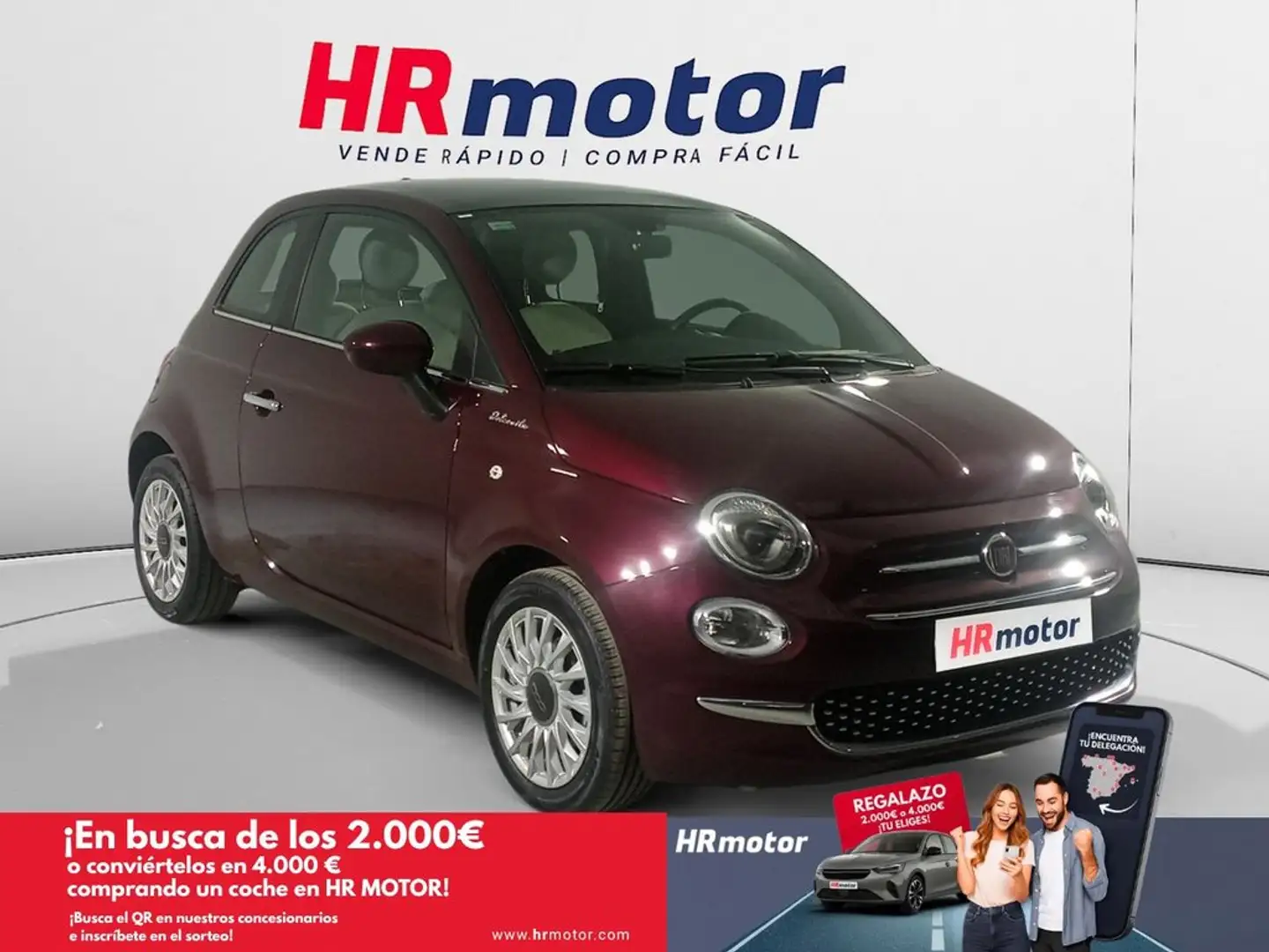 Fiat 500 Dolce Vita Paars - 1