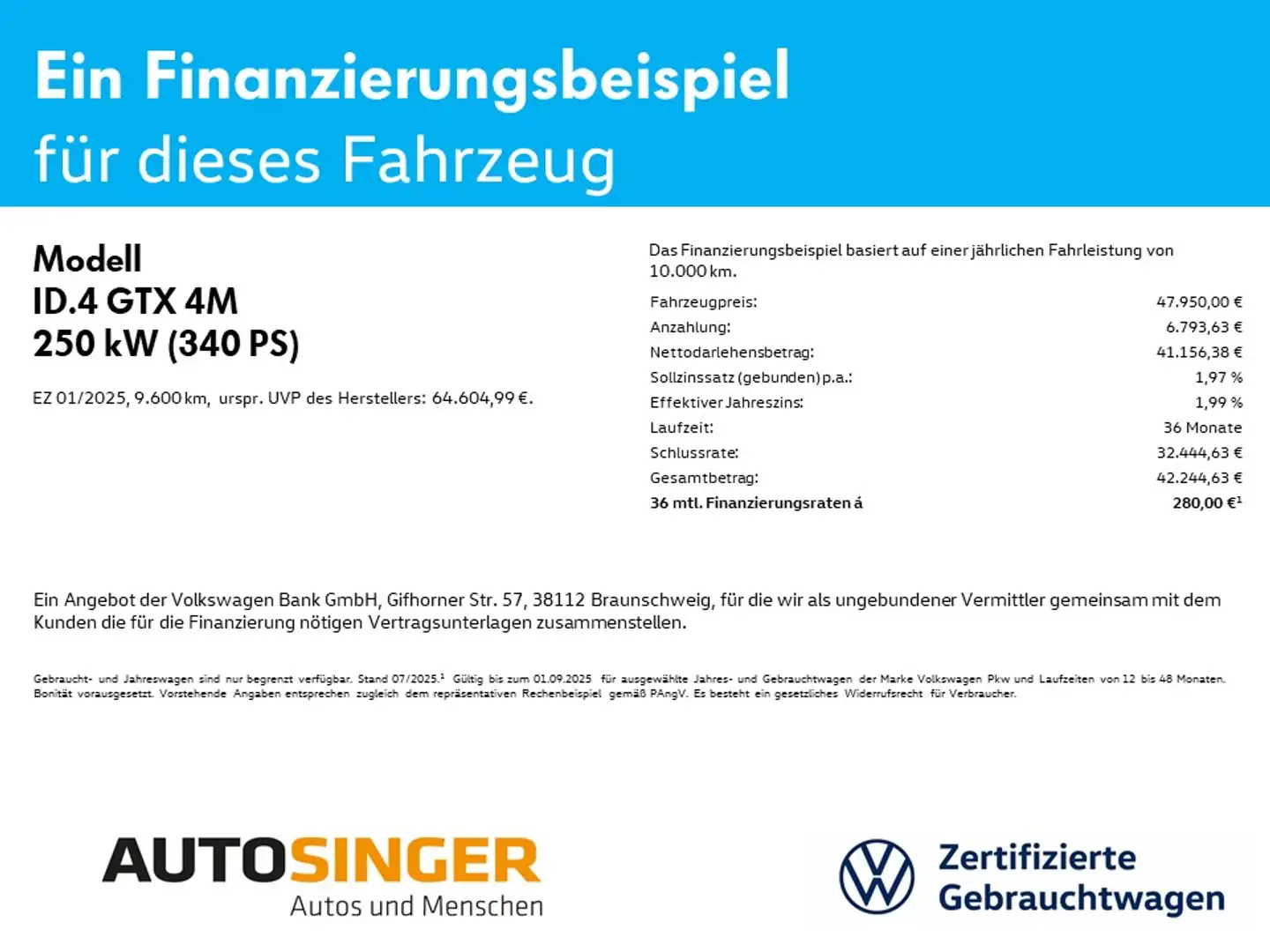 Volkswagen ID.4 GTX 4M *WÄRME*IQ-L*AHK*ACC*20"*360*NAVI*SHZ Blanc - 2