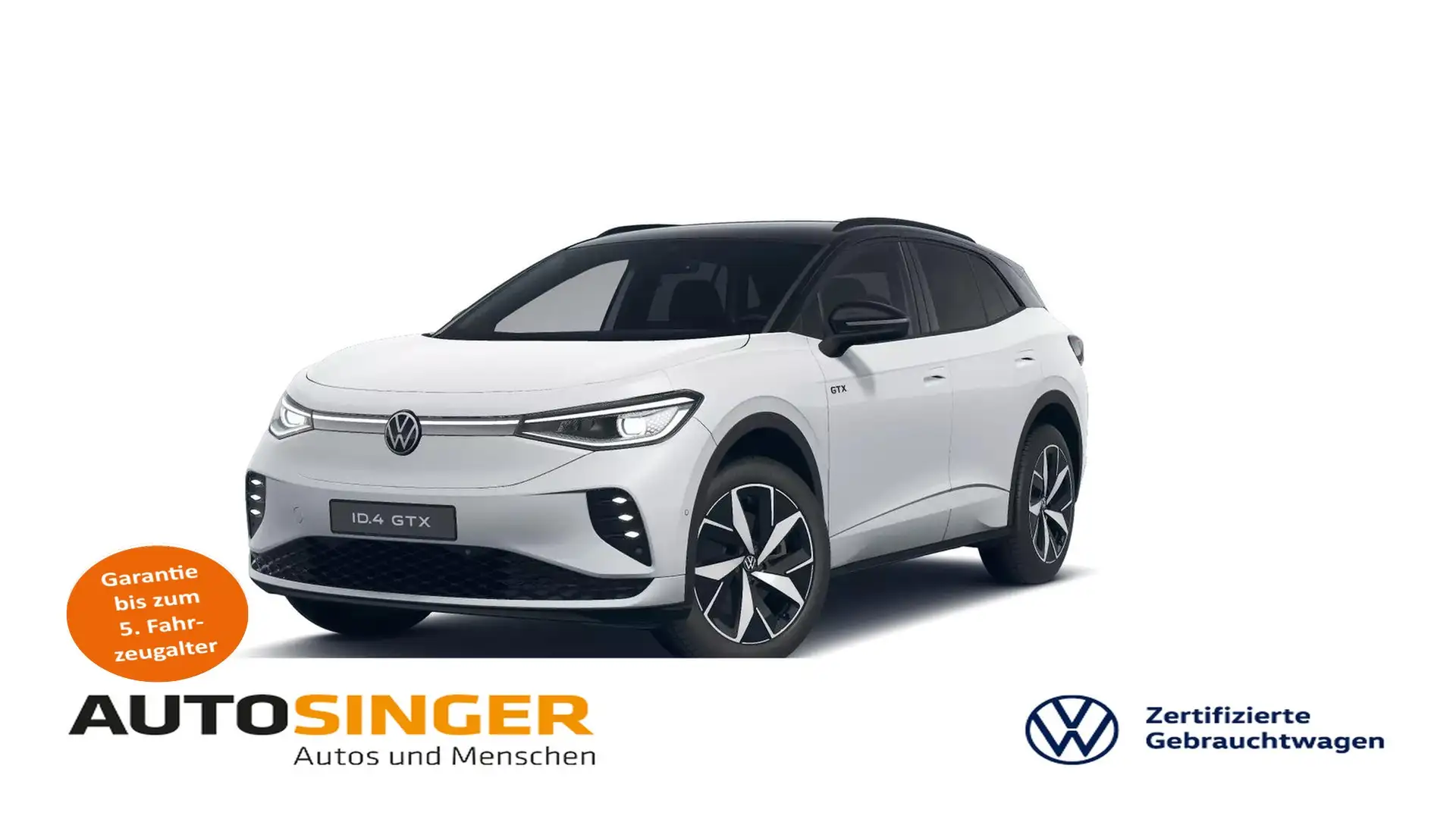 Volkswagen ID.4 GTX 4M *WÄRME*IQ-L*AHK*ACC*20"*360*NAVI*SHZ Weiß - 1