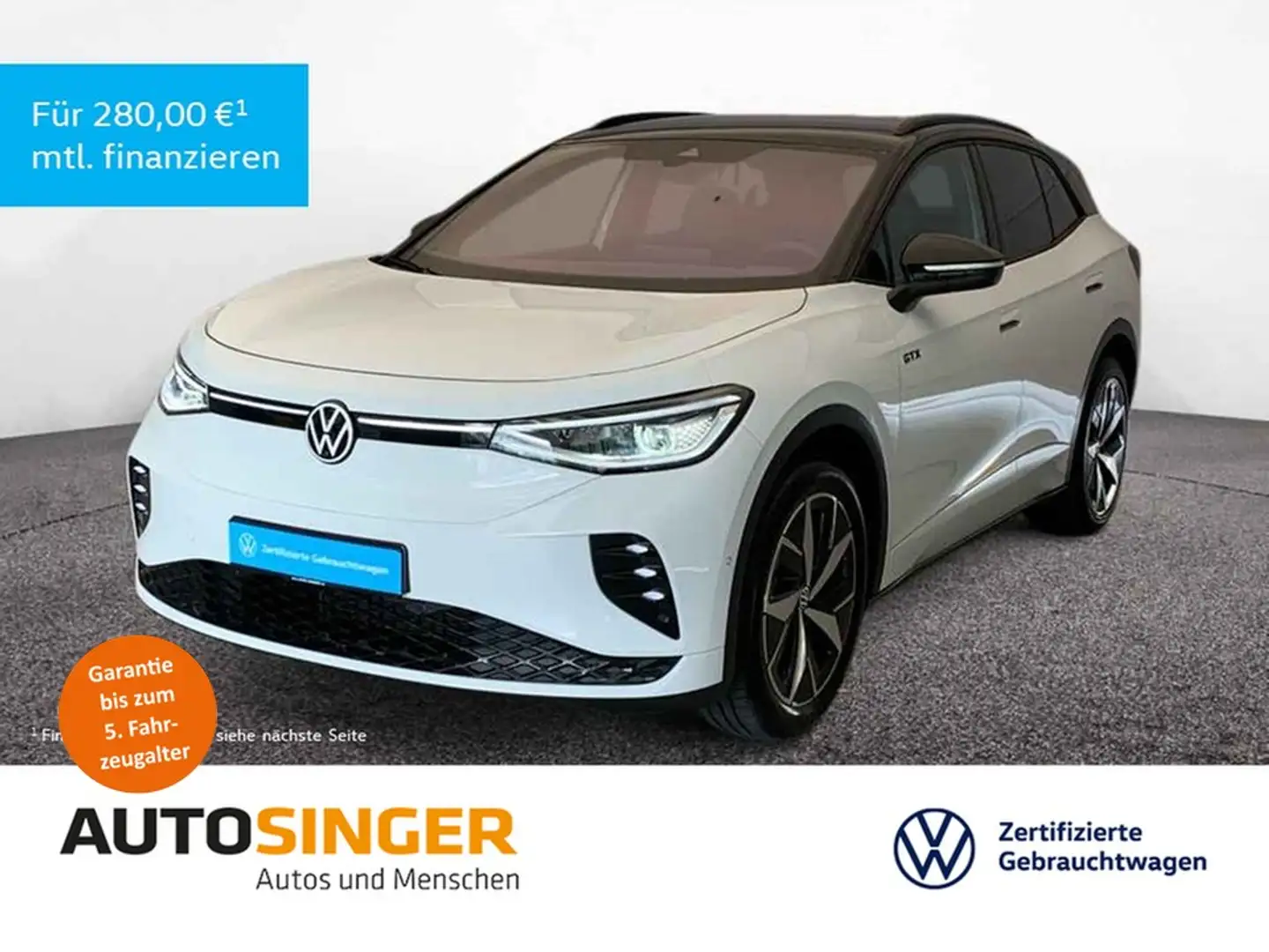 Volkswagen ID.4 GTX 4M *WÄRME*IQ-L*AHK*ACC*20"*360*NAVI*SHZ Blanc - 1