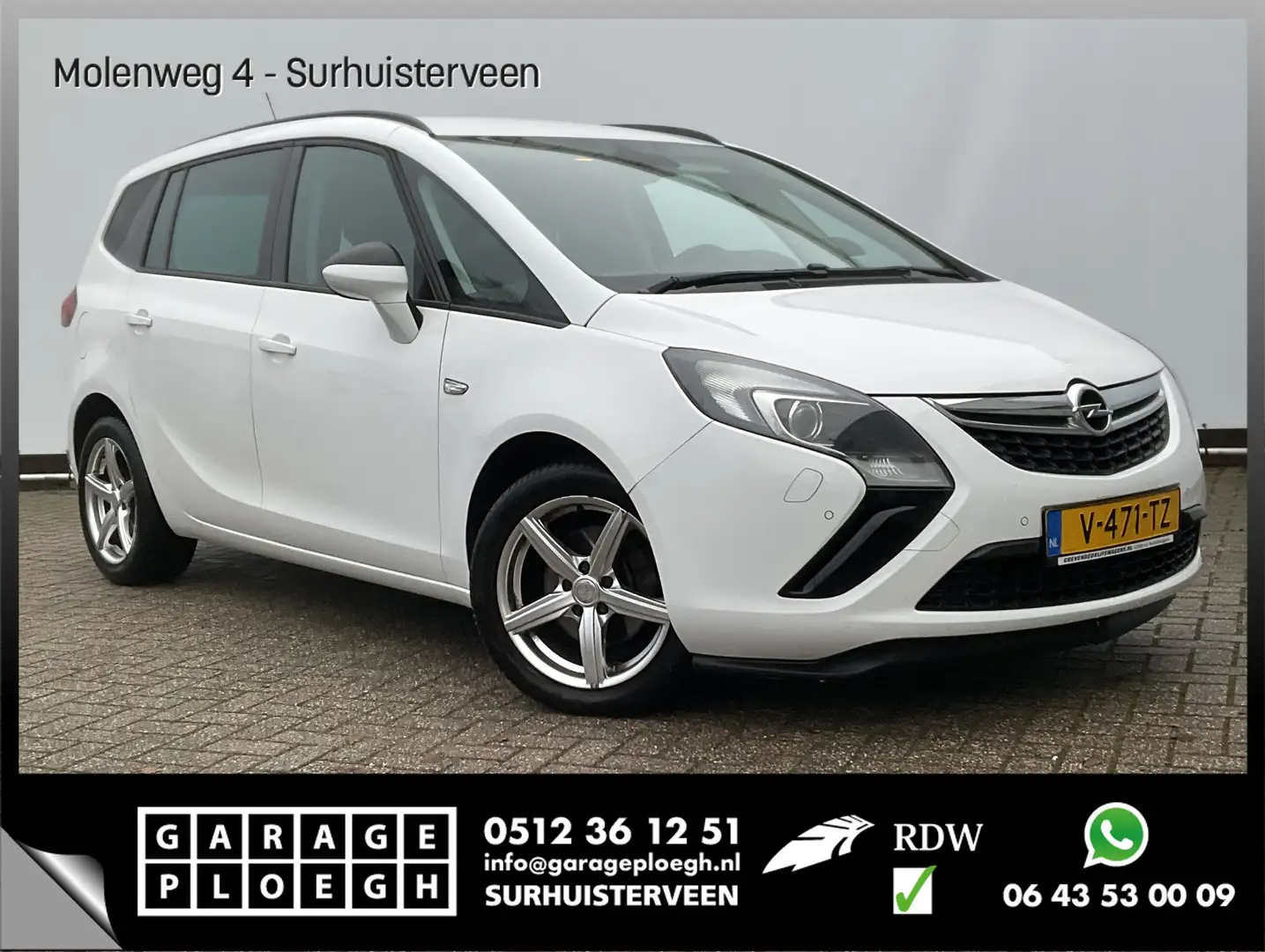 Opel Zafira Tourer 2.0D 131pk Grijs-Kenteken Cruise Airco Stoelverw. Beyaz - 1