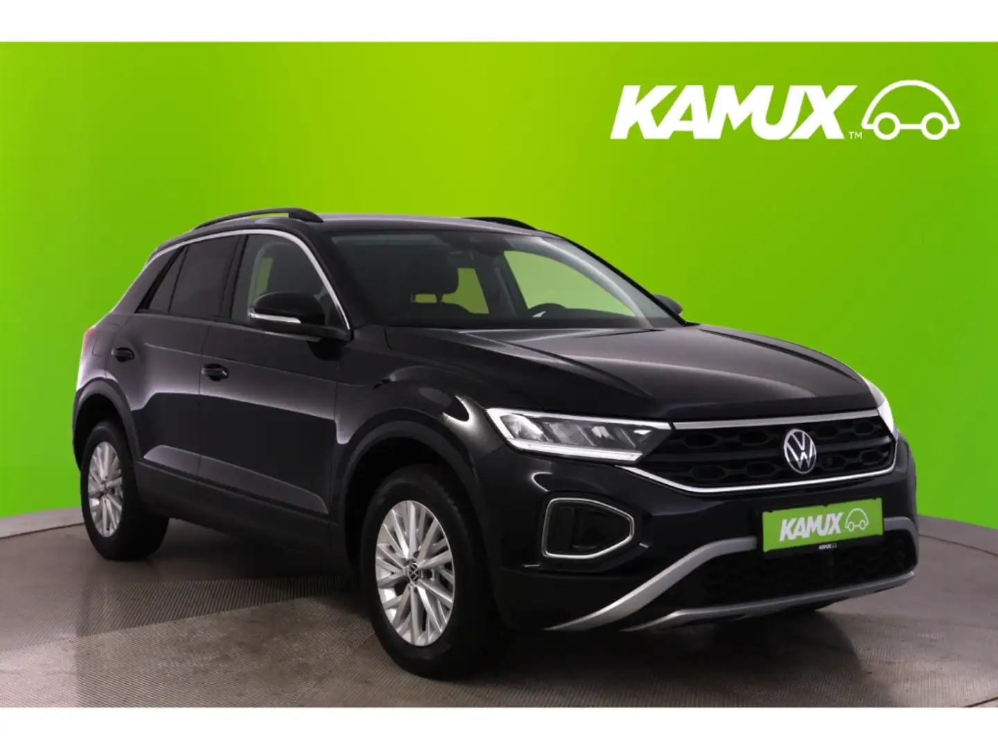 Volkswagen T-Roc 1.0TSI Life+LED+PDC+CARPLAY+SHZ+KLIMA Zwart - 1