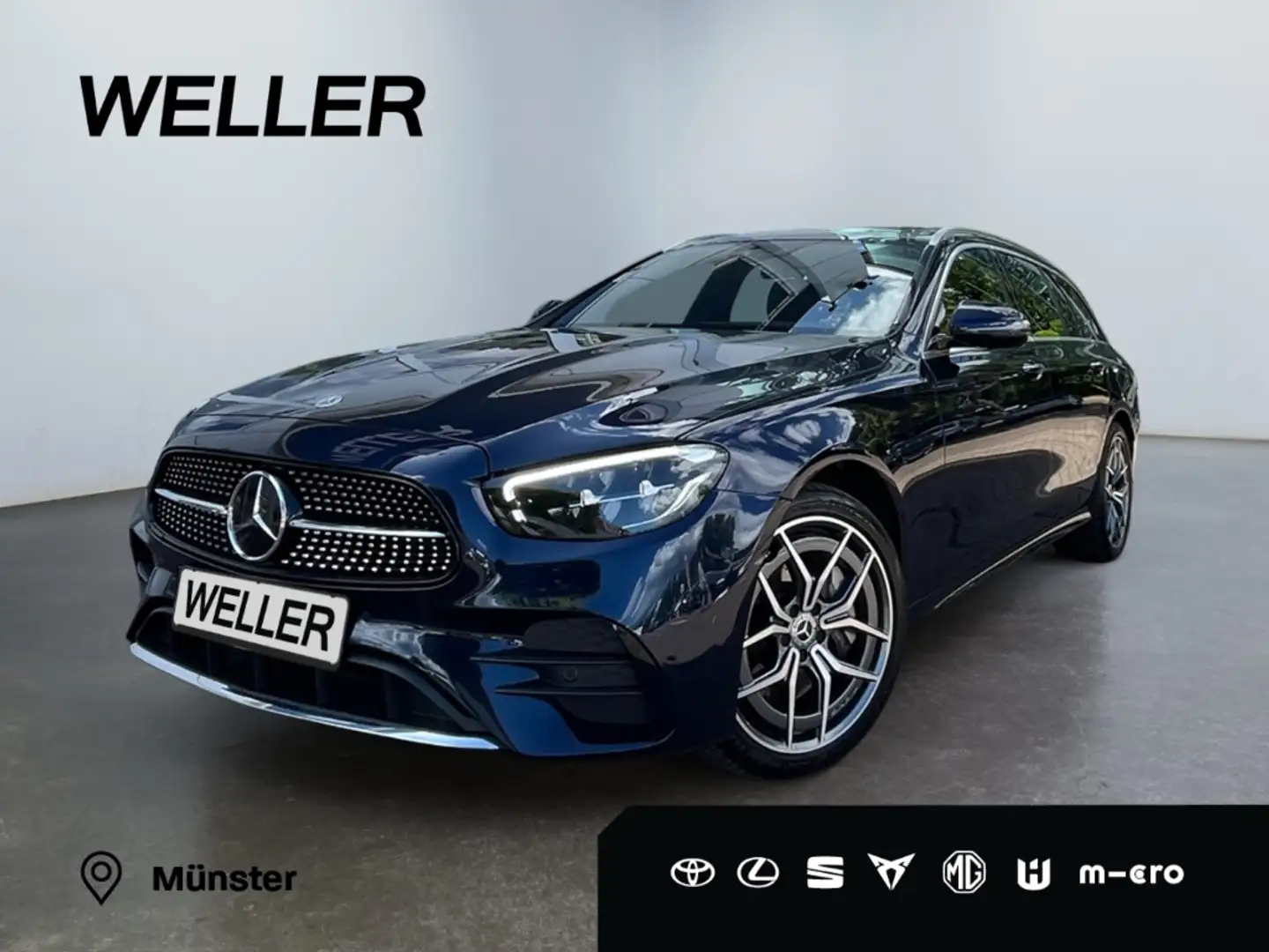 Mercedes-Benz E 400 d 4M T 9G AMG *Multibeam*Pano*Burm.*Distr+* Blau - 1