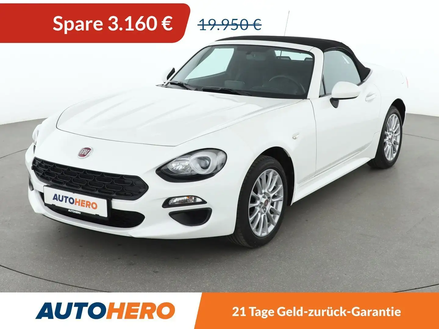 Fiat 124 Spider 1.4 Turbo Basis*CABRIO*KLIMA*LM-FELGEN*WENIG-KM* Wit - 1