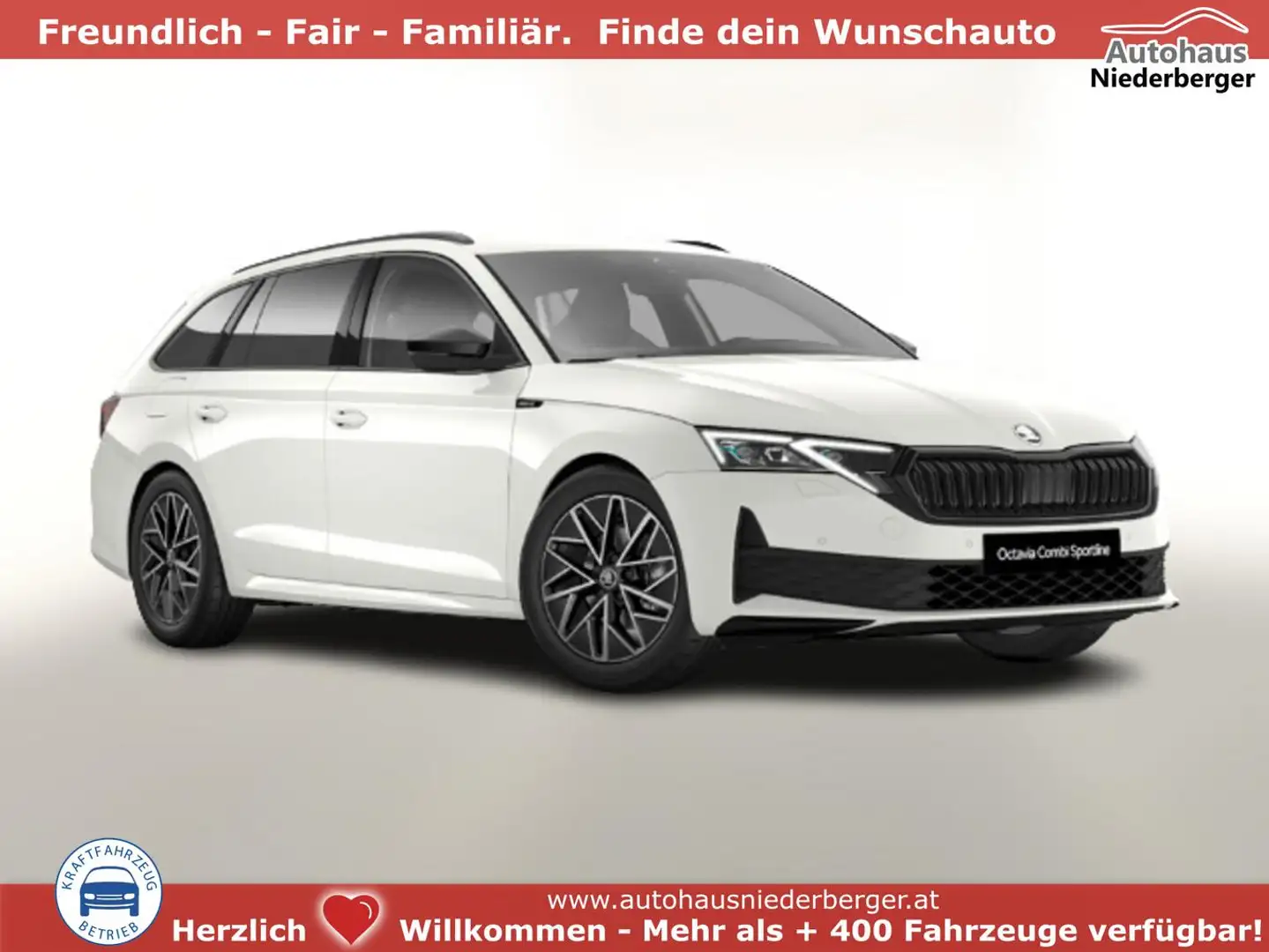 Skoda Octavia Combi TDI DSG Sportl FL Matrix vEHK ACC 110 kW ... Weiß - 1