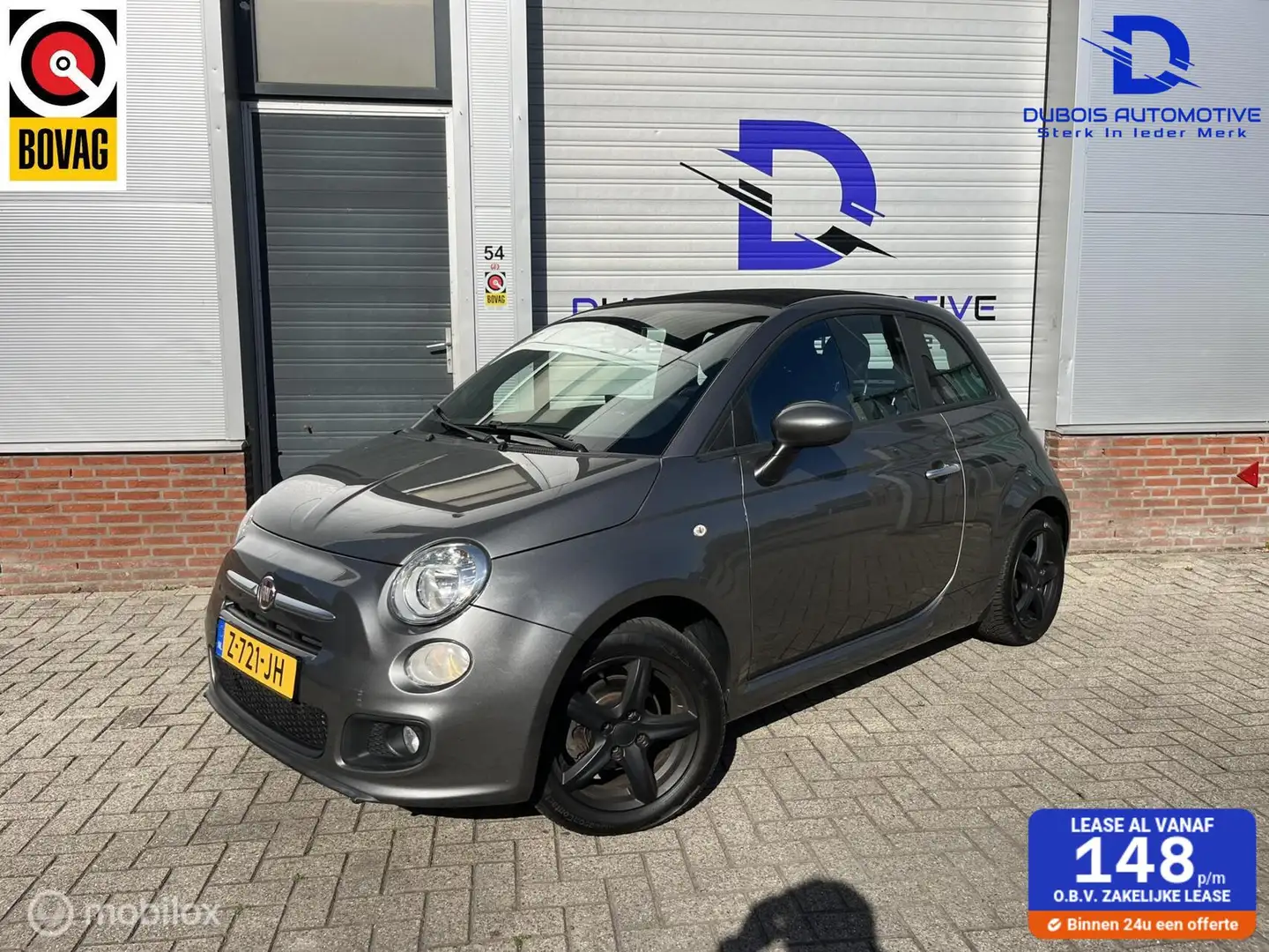 Fiat 500C 1.2 S |DIGITAL DASH|CARPLAY|PDC|AIRCO|TOPSTAAT Grijs - 1
