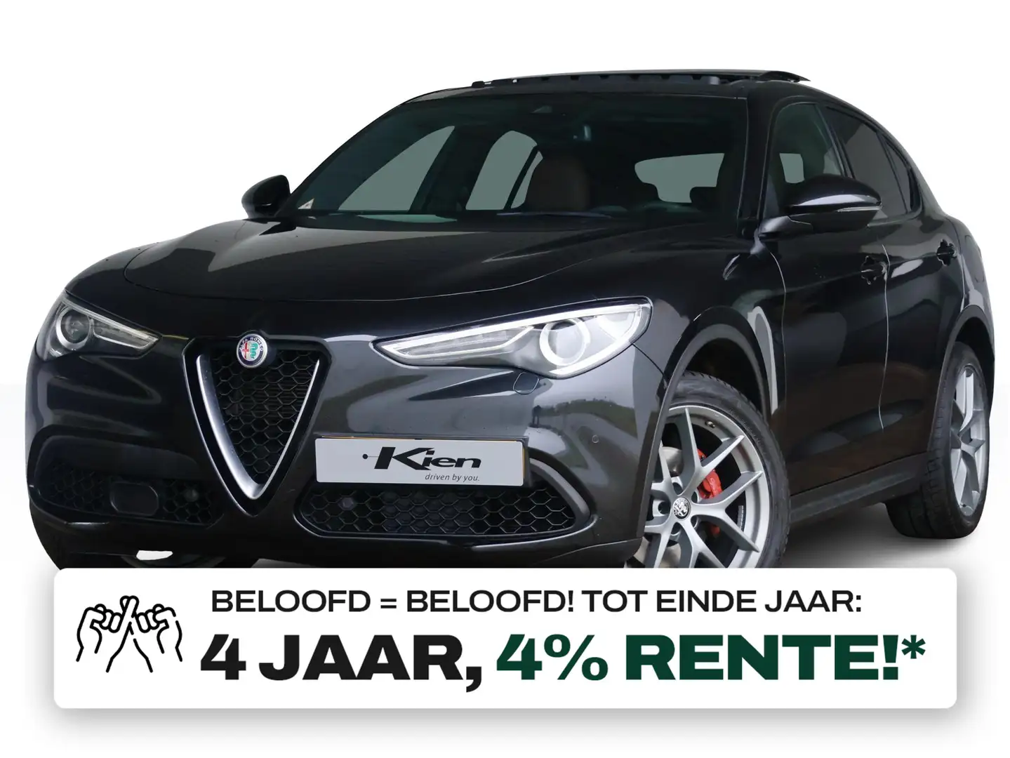 Alfa Romeo Stelvio 2.0 T AWD B-Tech | Pano-Dak | NL auto | Stoel- & s Zwart - 1