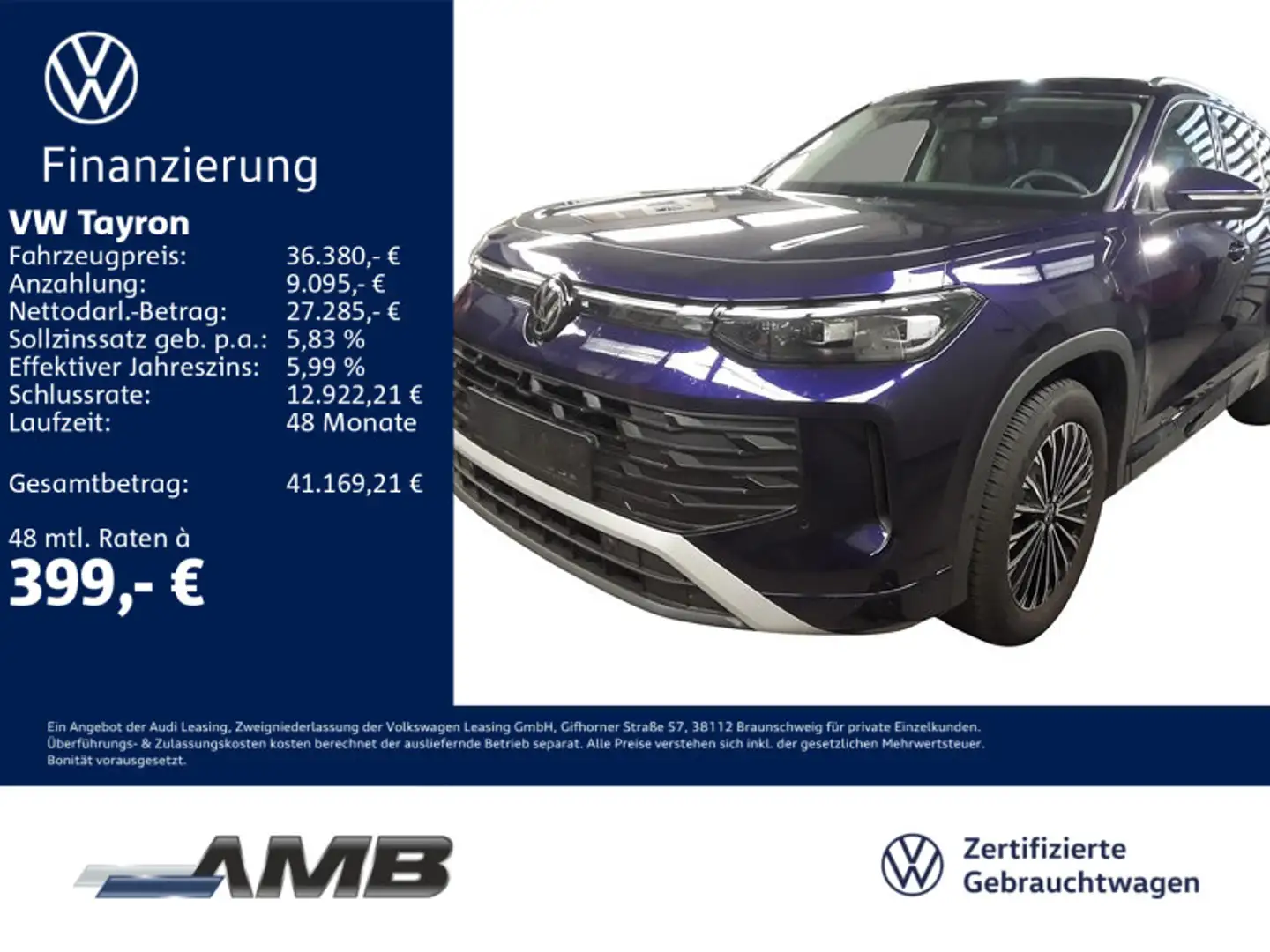 Volkswagen Tayron Life 1.5 eTSI AHK/LED-Plus/Navi/03.30Gara Violett - 1