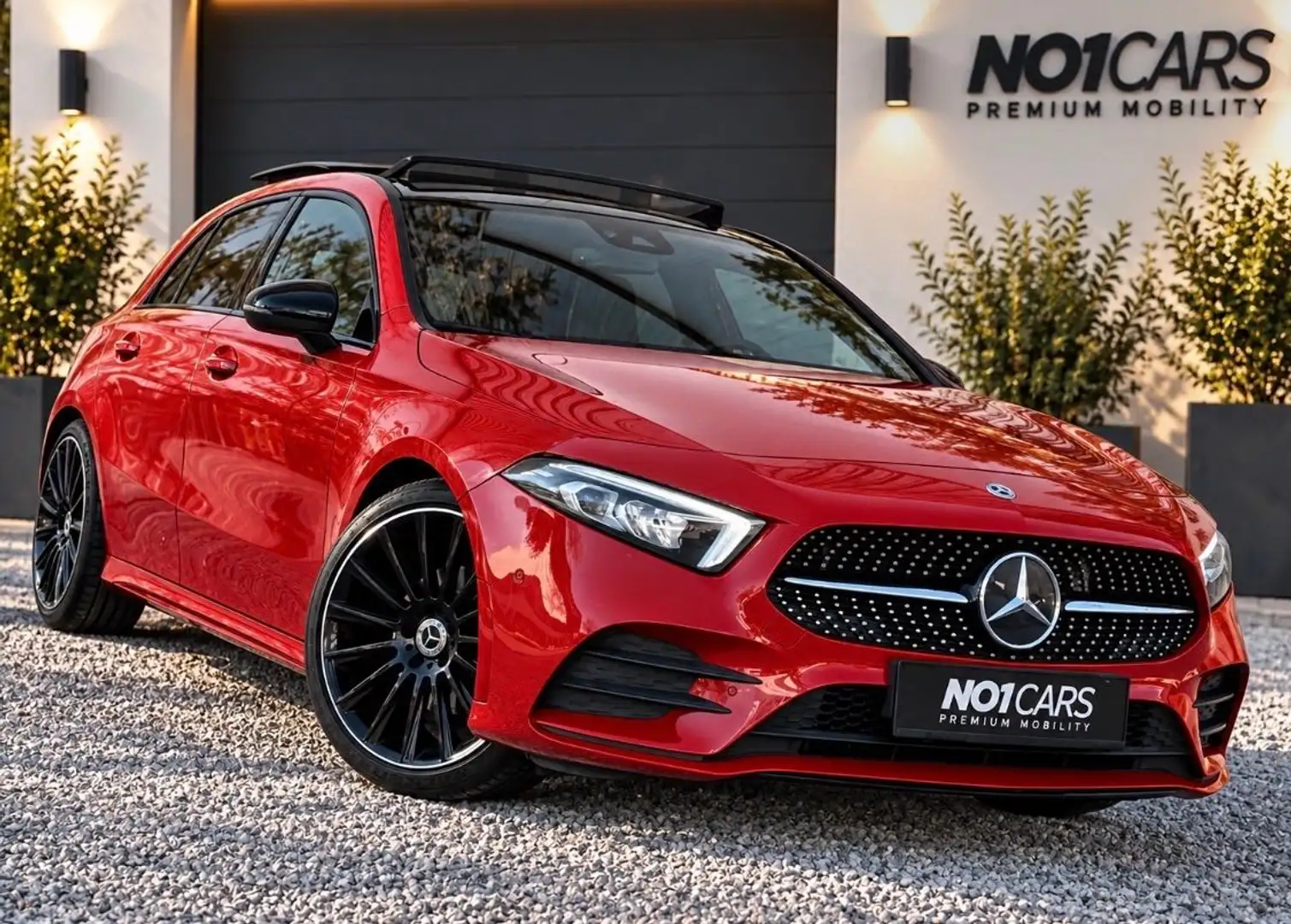 Mercedes-Benz A 180 *AMG-LINE*PANO*AUT*TOP Rot - 2