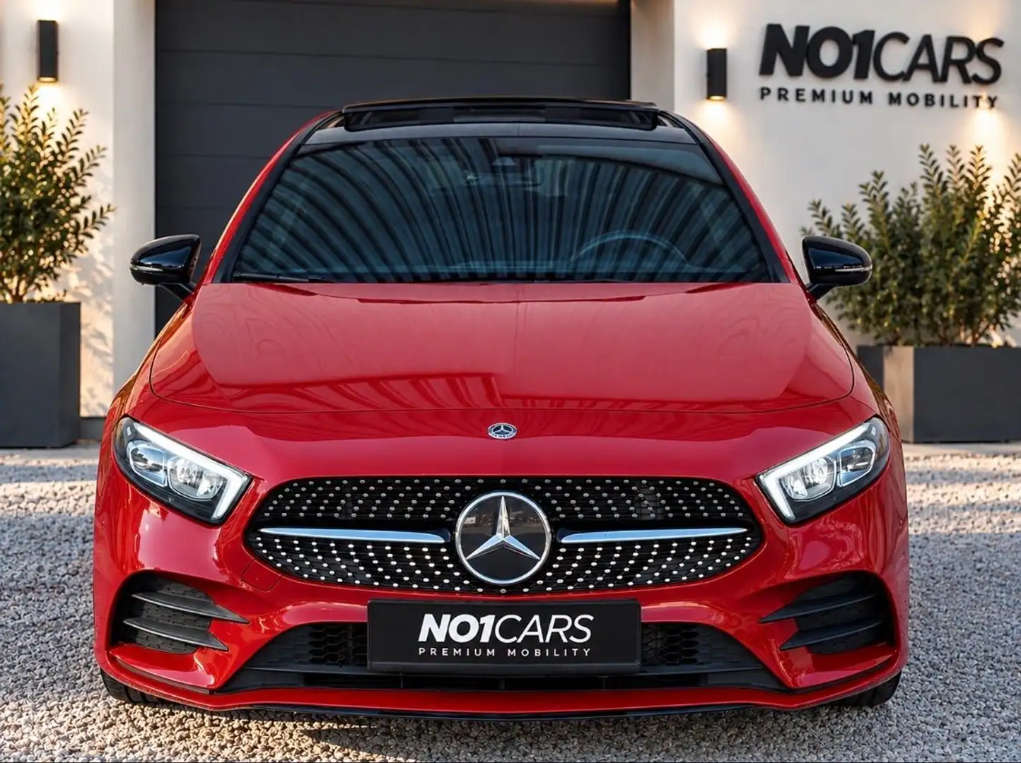 Mercedes-Benz A 180 *AMG-LINE*PANO*AUT*TOP Rot - 1