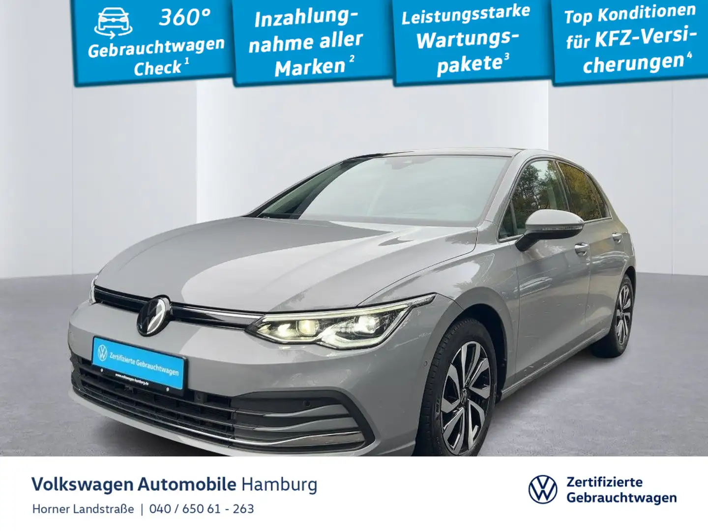 Volkswagen Golf VIII 2.0 TDI DSG Panoramadach Sitzheizung Gris - 1