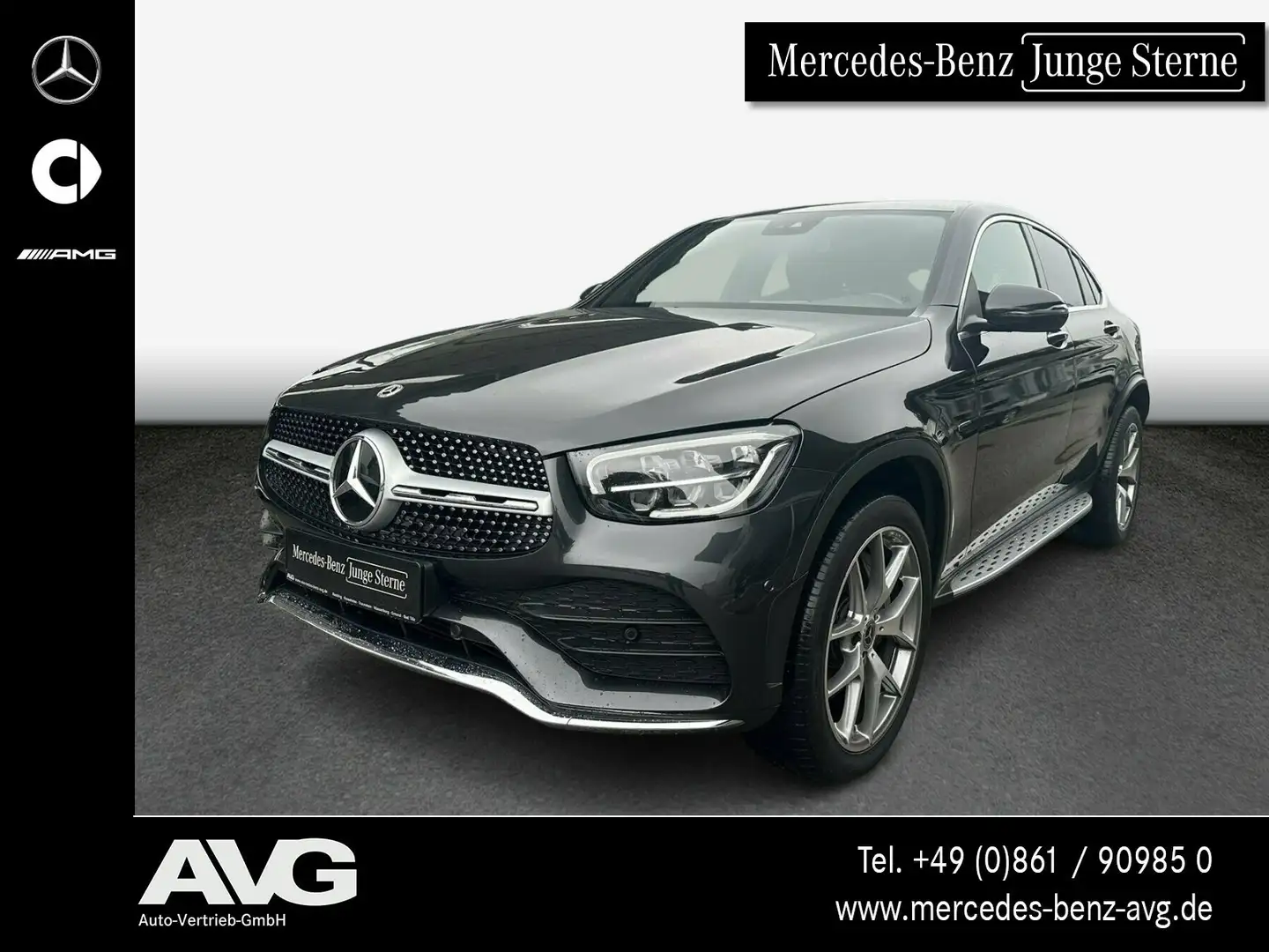 Mercedes-Benz GLC 300 GLC 300e 4MATIC Coupé AMG AHK LED RFK Keyless Grau - 1
