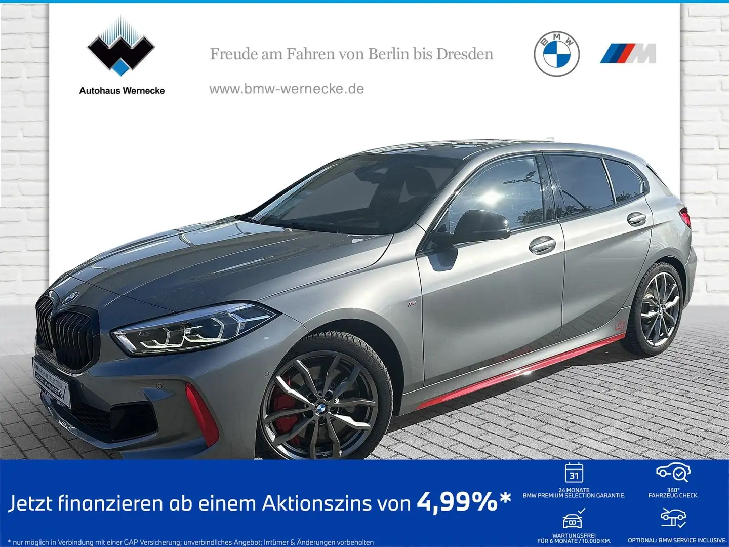 BMW 128 ti Hatch Head-Up HiFi DAB LED WLAN Pano.Dach Grau - 1