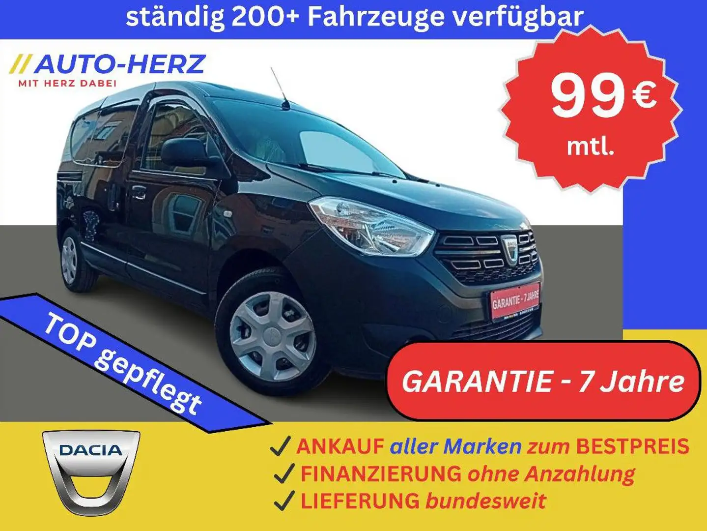 Dacia Dokker Express *Klima+PDC+Navi+CarPlay* Schwarz - 1
