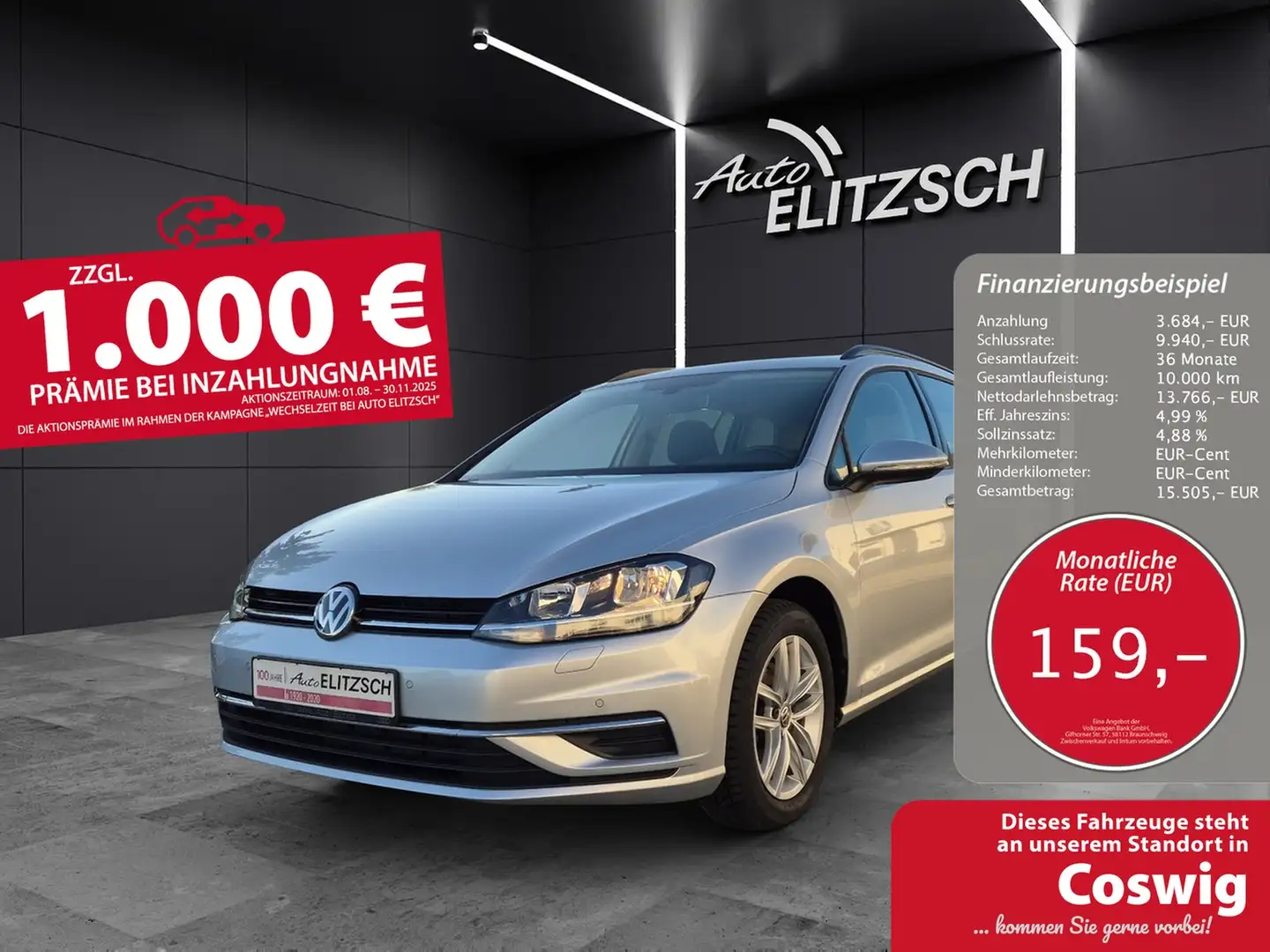 Volkswagen Golf VII Variant TSI Comfortline Climatronic PDC SH LM Silber - 1
