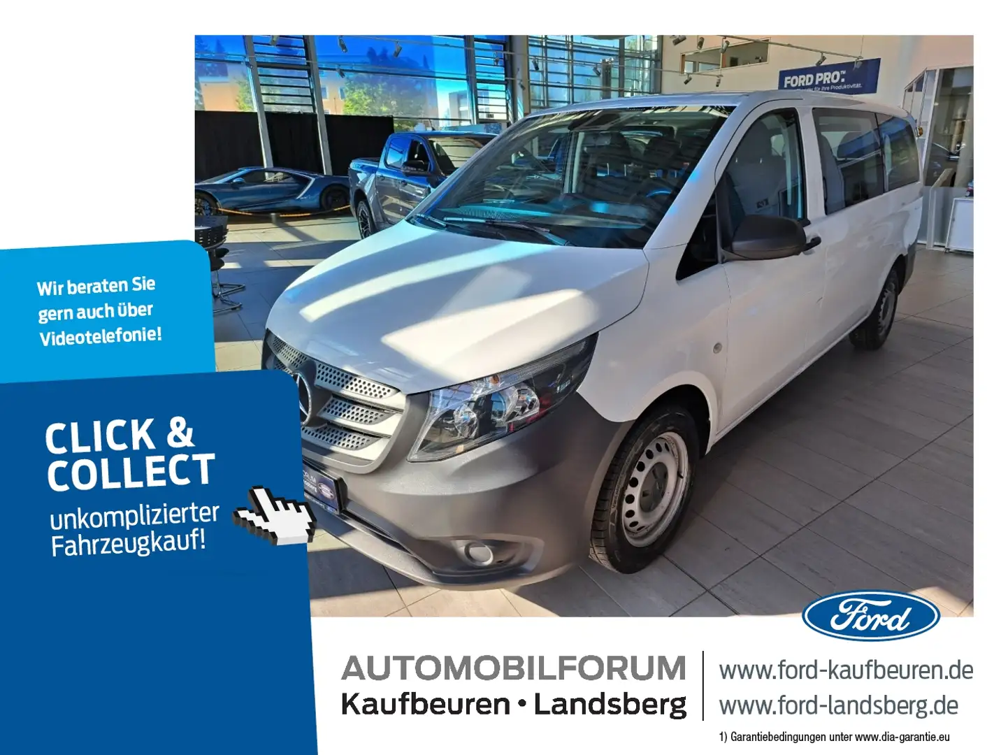 Mercedes-Benz Vito Tourer 110 CDI lang FWD Tempomat Klima EFH Blanc - 1