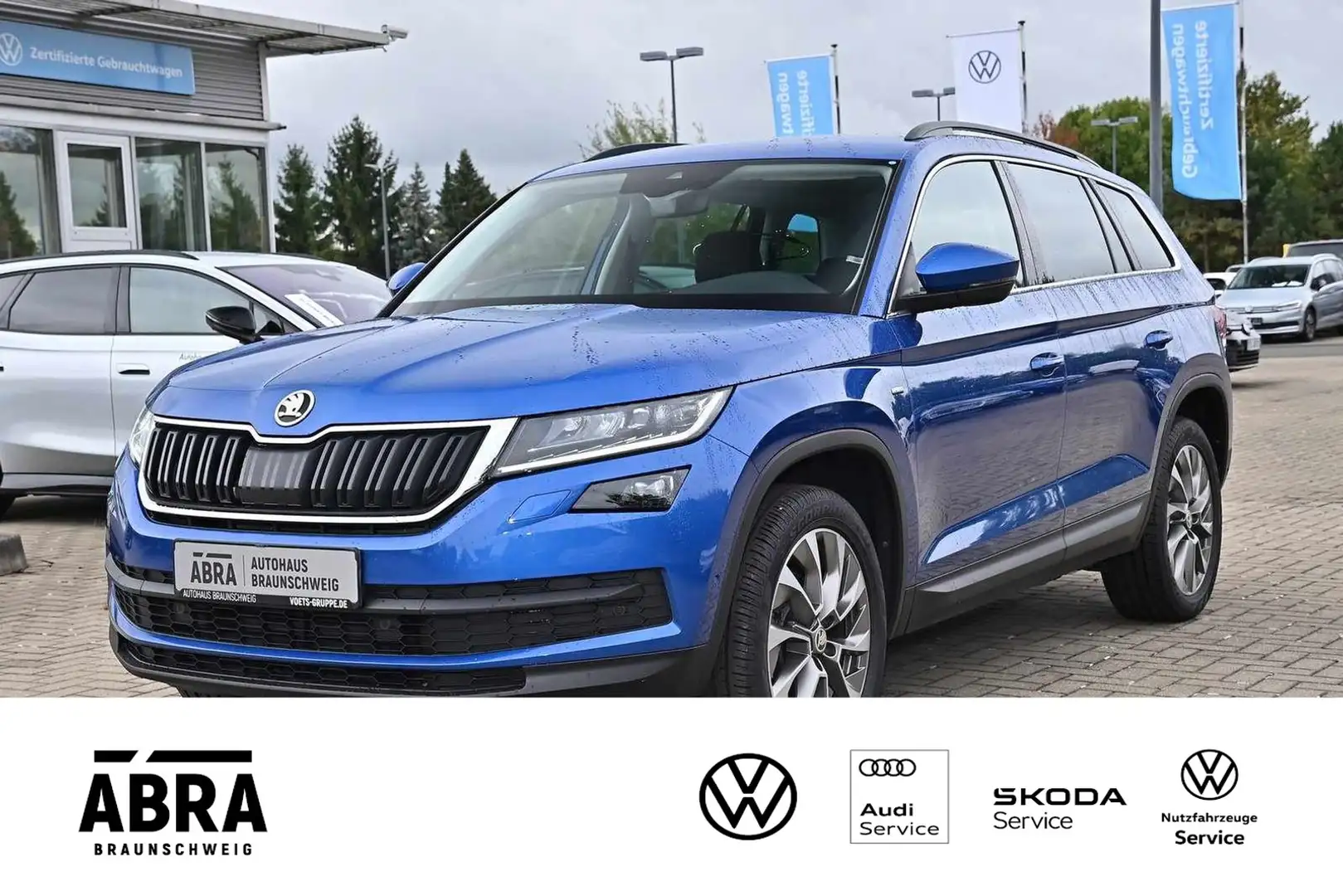 Skoda Kodiaq 1.5 TSI Clever DSG LED+STHZG+LANE+ACC+NAV Blau - 1