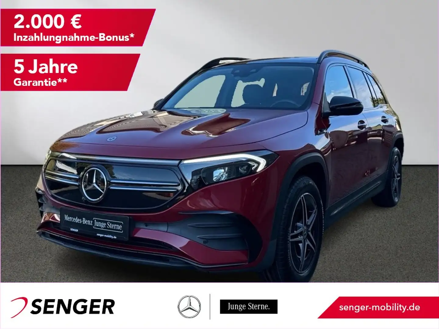 Mercedes-Benz EQB 350 4M AMG Line Panorama Burmester 7-Sitzer Rot - 1