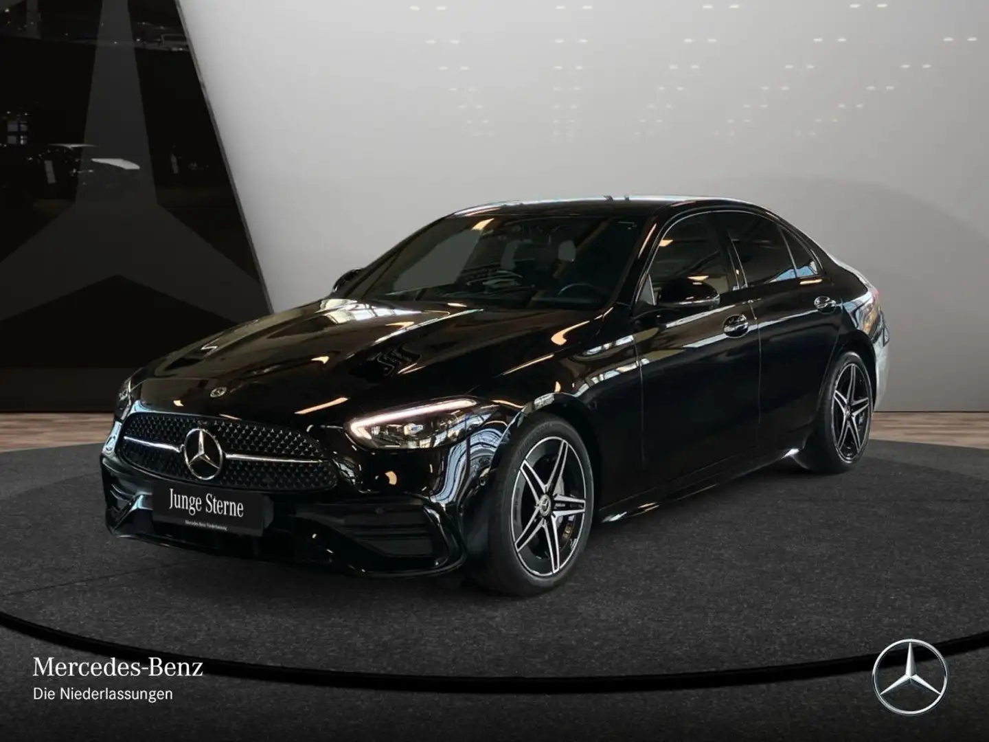 Mercedes-Benz C 180 AMG+NIGHT+360+TOTW+KEYLESS+9G Schwarz - 2