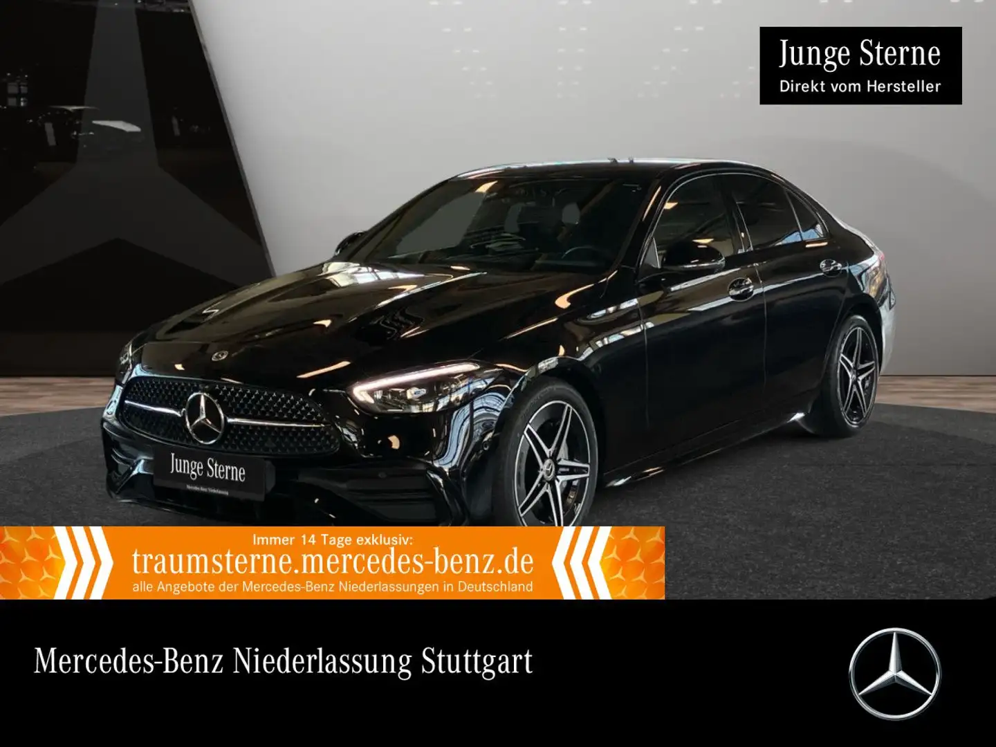 Mercedes-Benz C 180 AMG+NIGHT+360+TOTW+KEYLESS+9G Schwarz - 1
