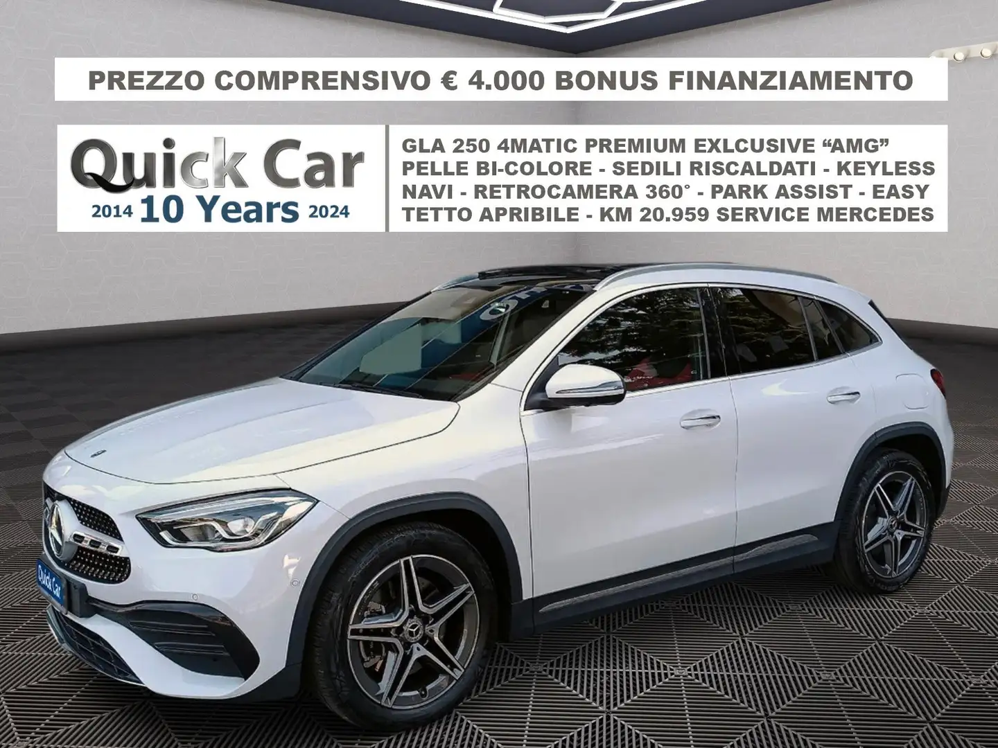Mercedes-Benz GLA 250 Premium EXCLUSIVE AMG 4M,TETTO,4 SERVICE MERCEDES! Bianco - 1