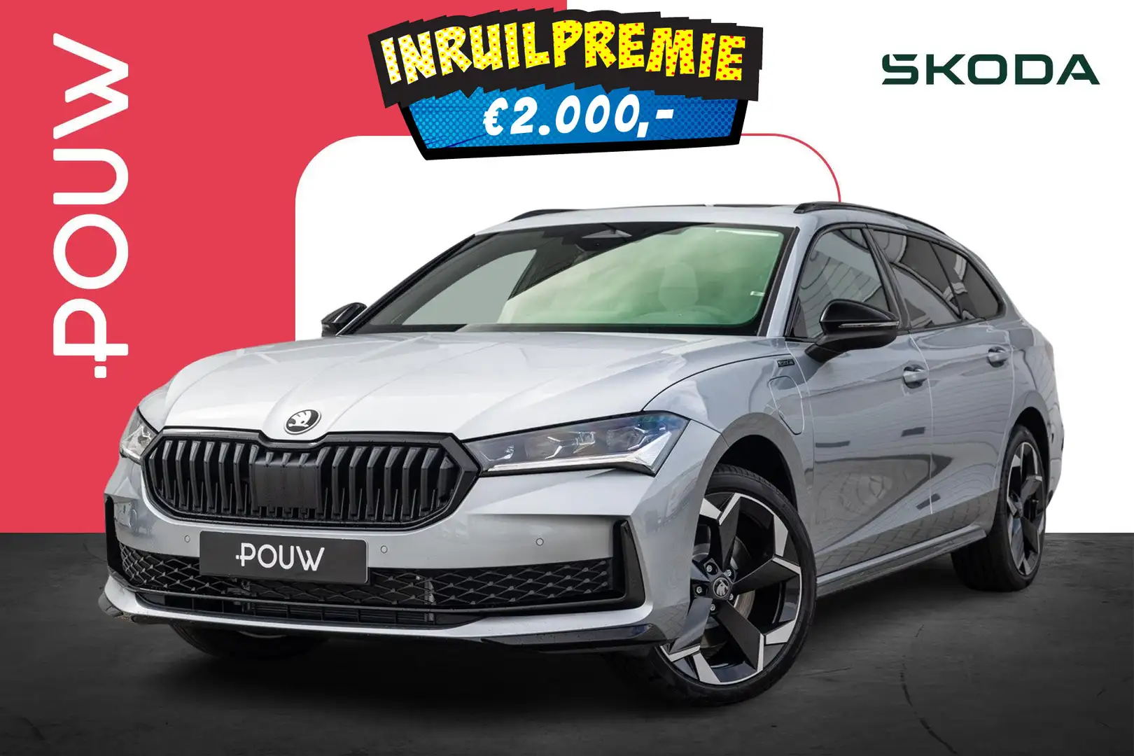 Skoda Superb Combi 1.5 TSI 204pk DSG PHEV Sportline Business | Zilver - 1
