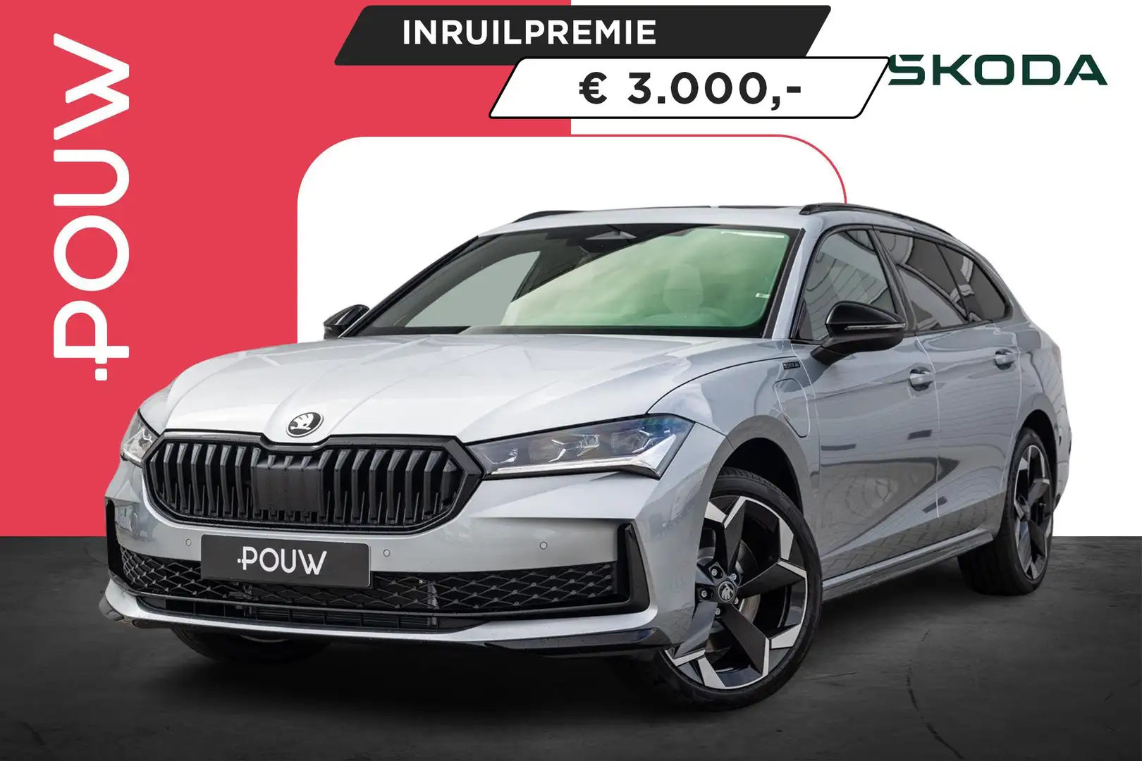 Skoda Superb Combi 1.5 TSI 204pk DSG PHEV Sportline Business | Zilver - 1