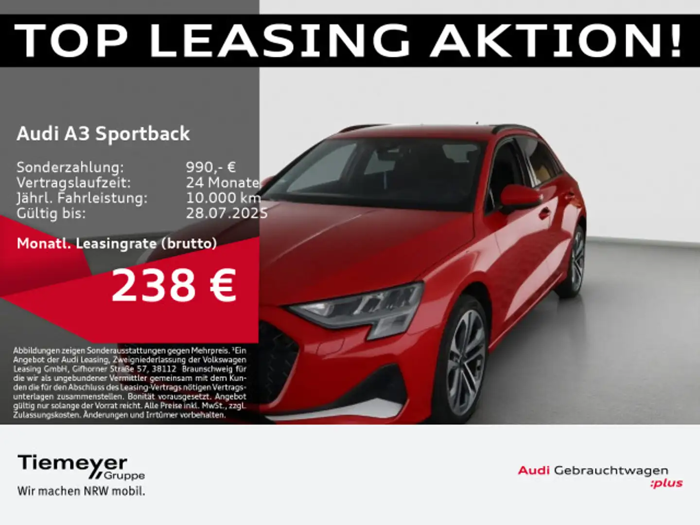 Audi A3 35 TFSI ADVANCED LM18 NAVI HuD SONO Rouge - 1